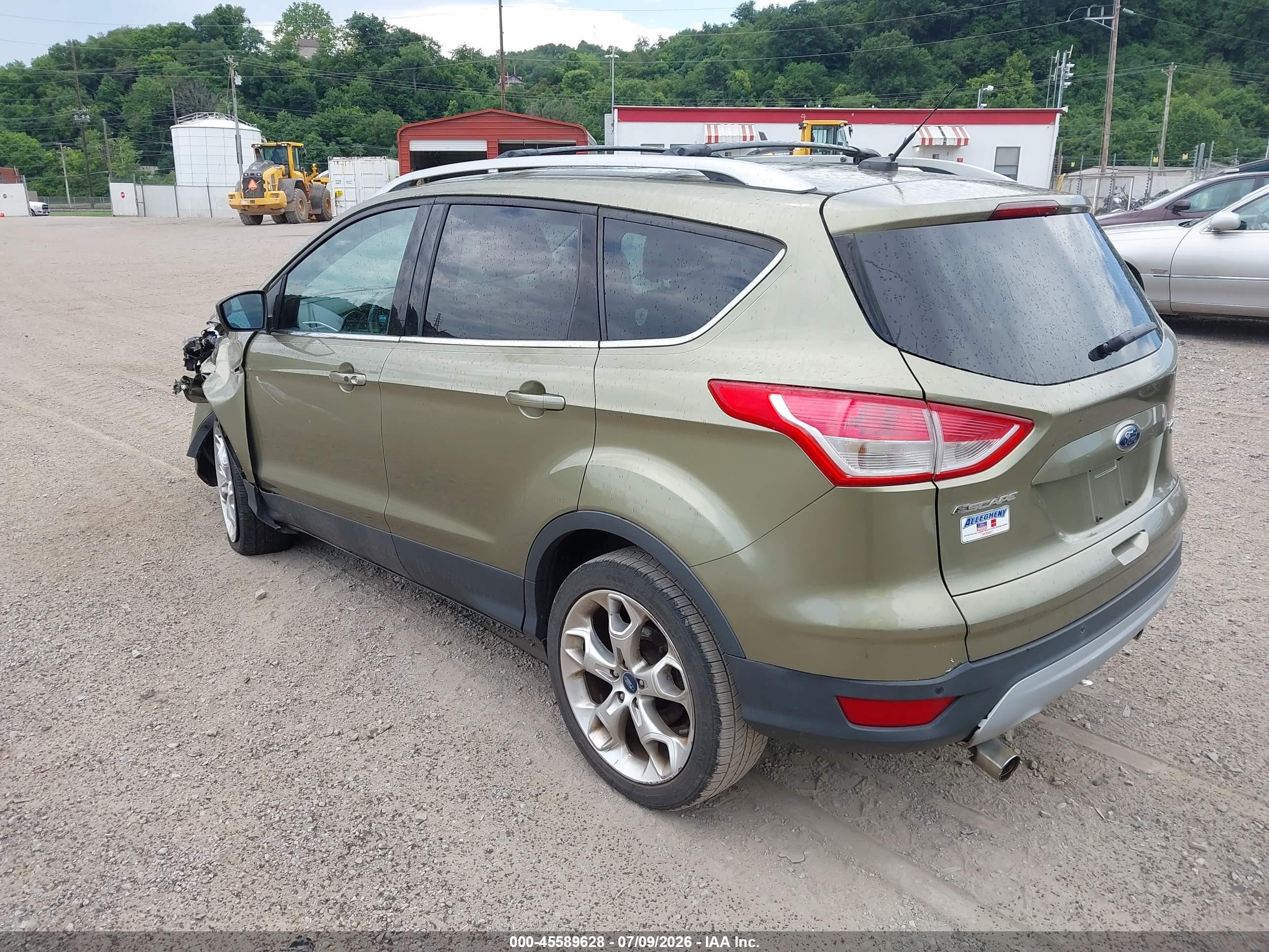 2013 Ford Escape Titanium Green vin: 1FMCU9J99DUA90651