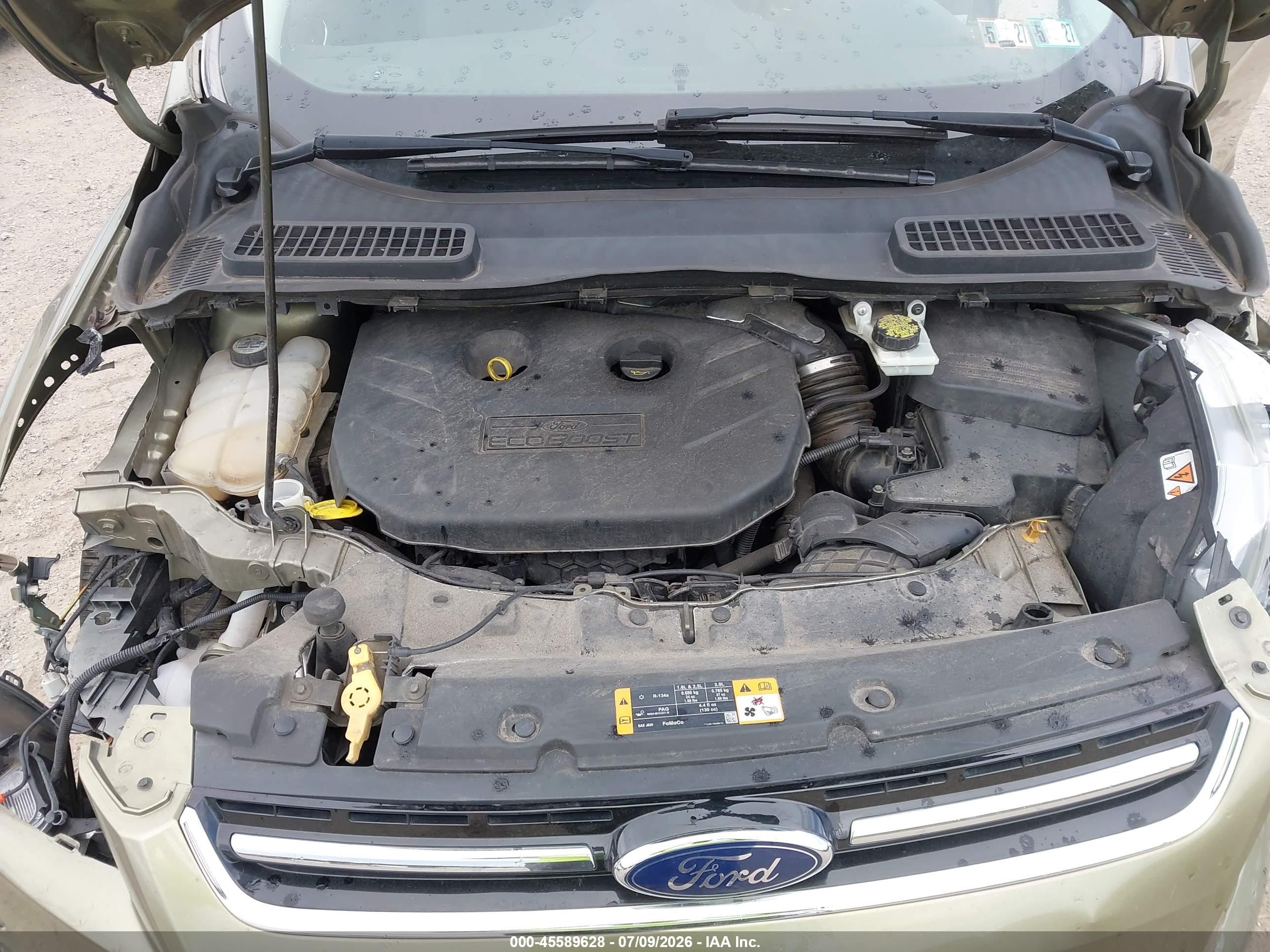 2013 Ford Escape Titanium Green vin: 1FMCU9J99DUA90651