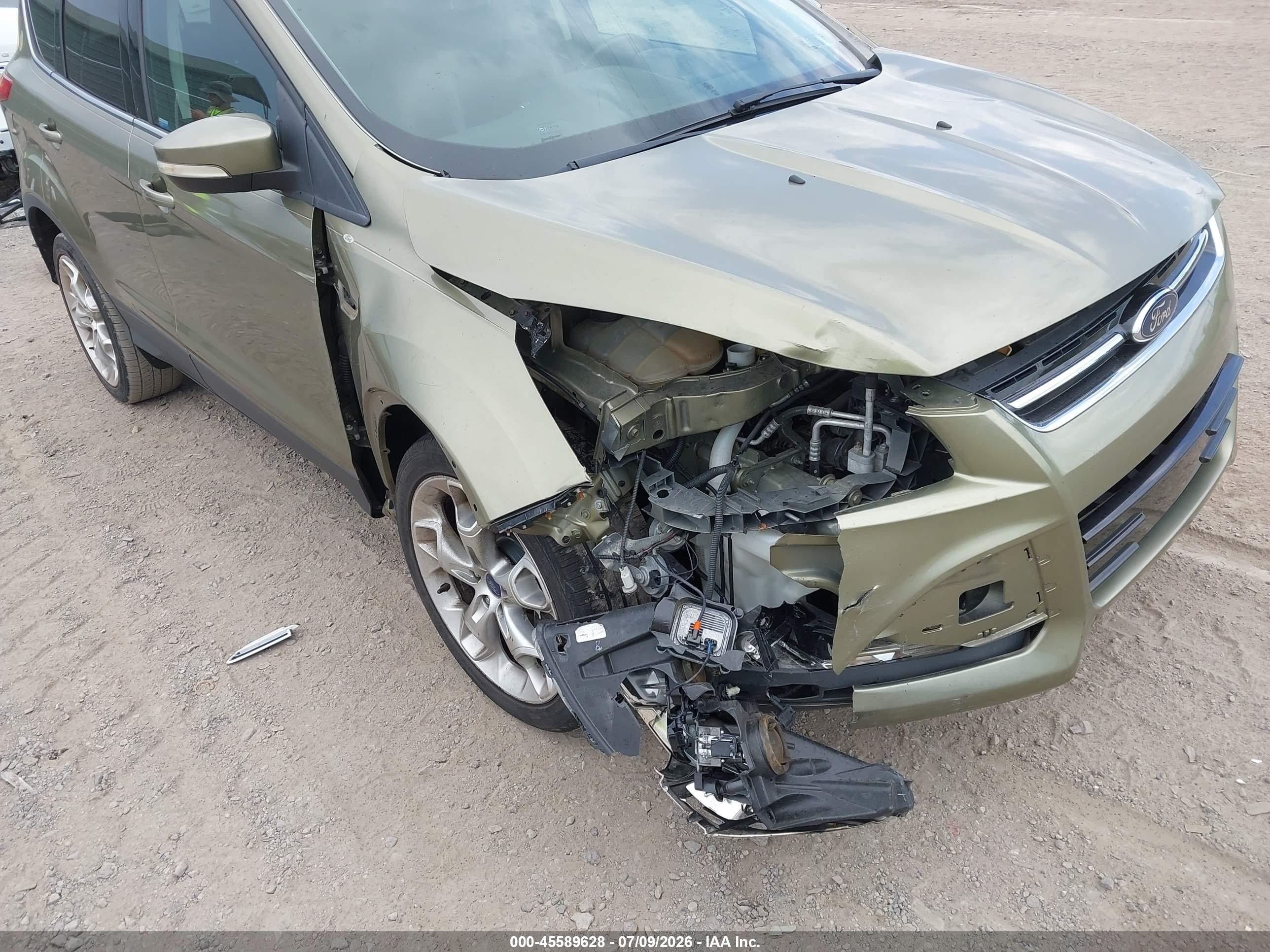 2013 Ford Escape Titanium Green vin: 1FMCU9J99DUA90651