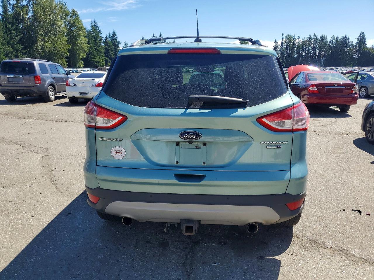 2013 Ford Escape Titanium Бирюзовый vin: 1FMCU9J99DUB40433