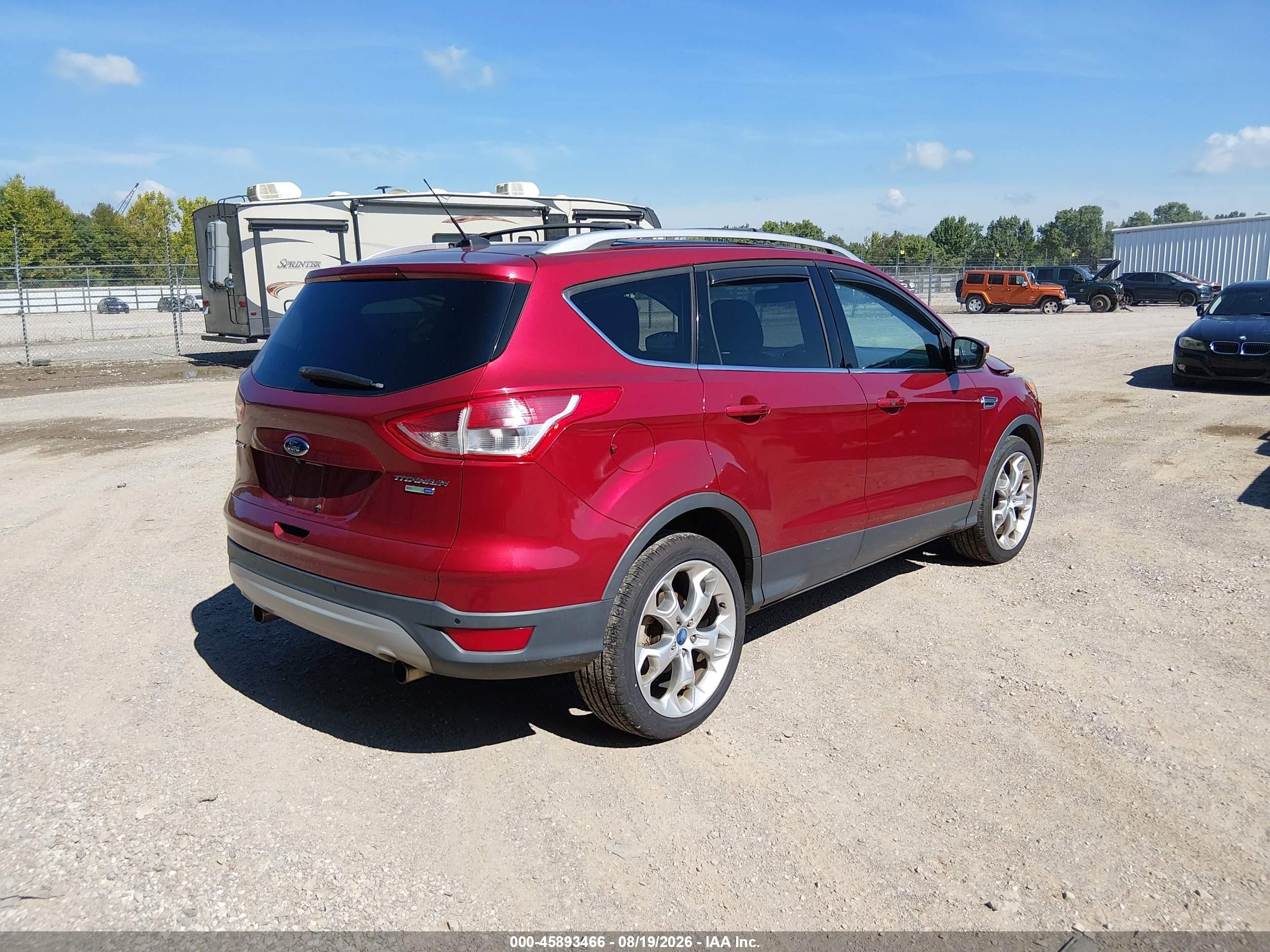 2013 Ford Escape Titanium Red vin: 1FMCU9J99DUB93410