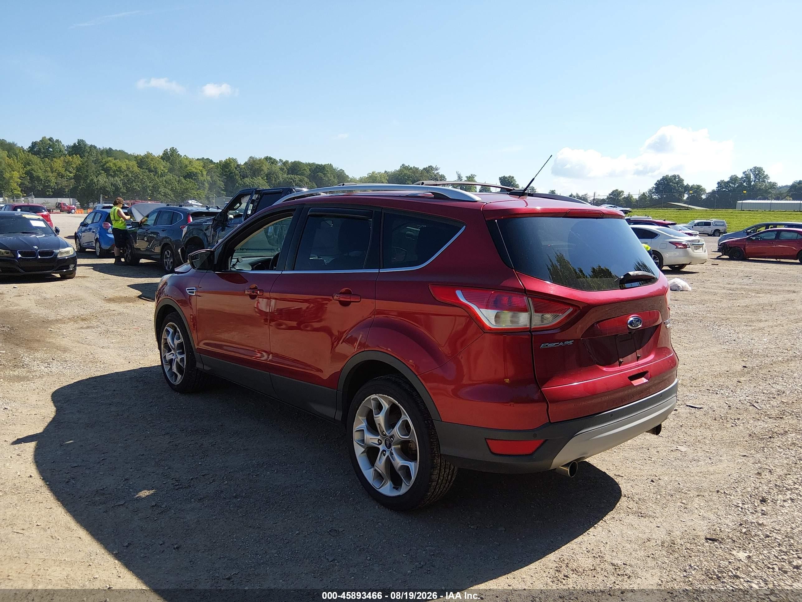 2013 Ford Escape Titanium Red vin: 1FMCU9J99DUB93410