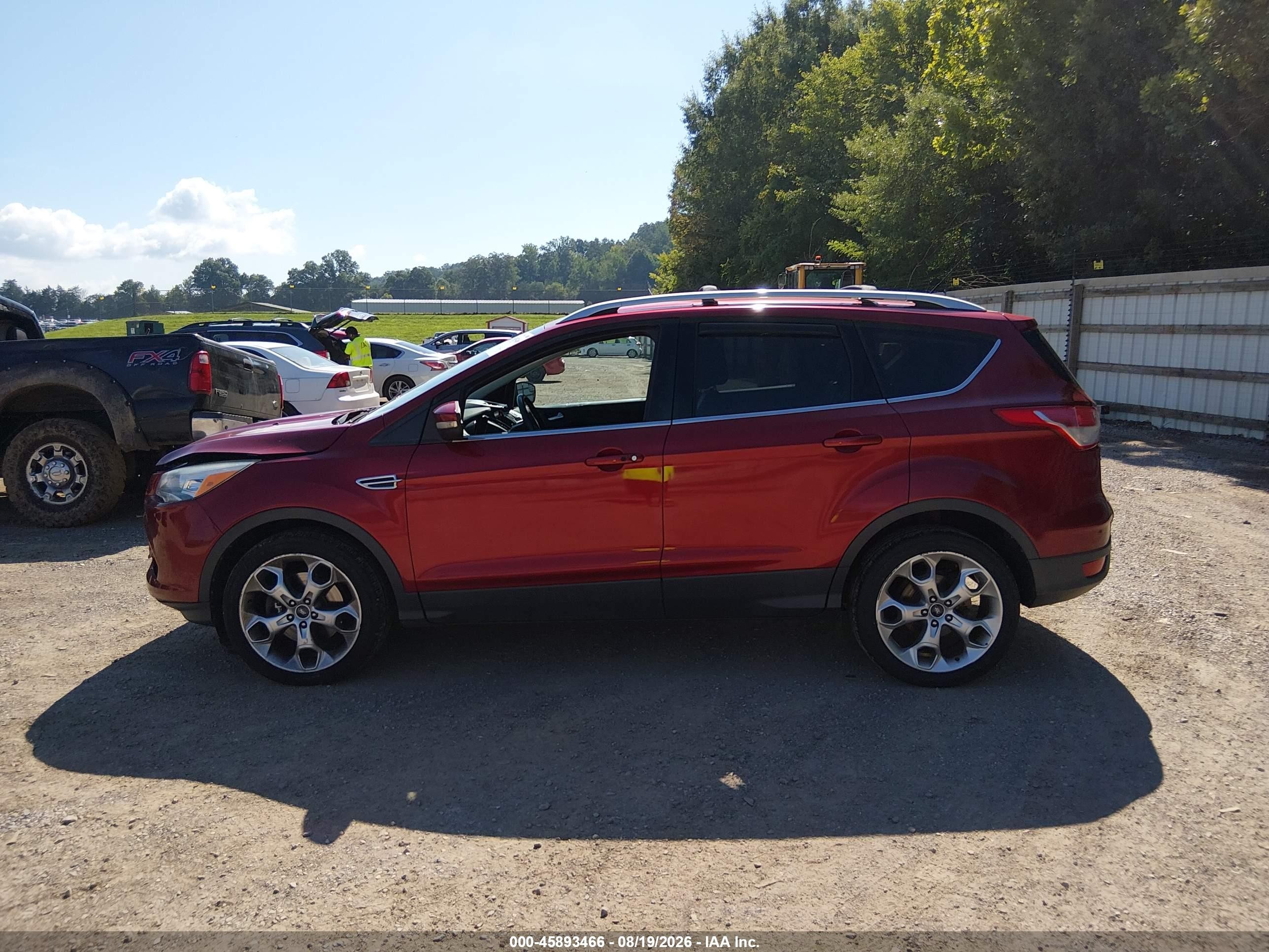2013 Ford Escape Titanium Red vin: 1FMCU9J99DUB93410