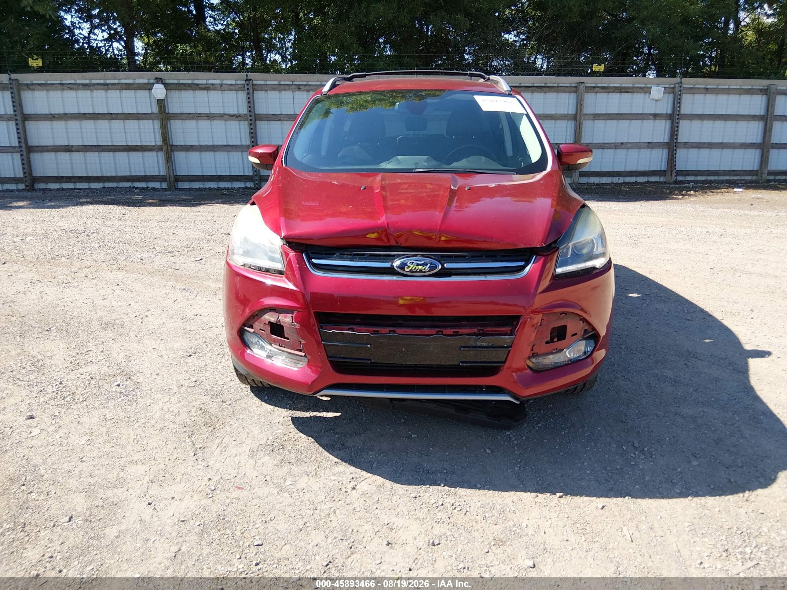 2013 Ford Escape Titanium Red vin: 1FMCU9J99DUB93410