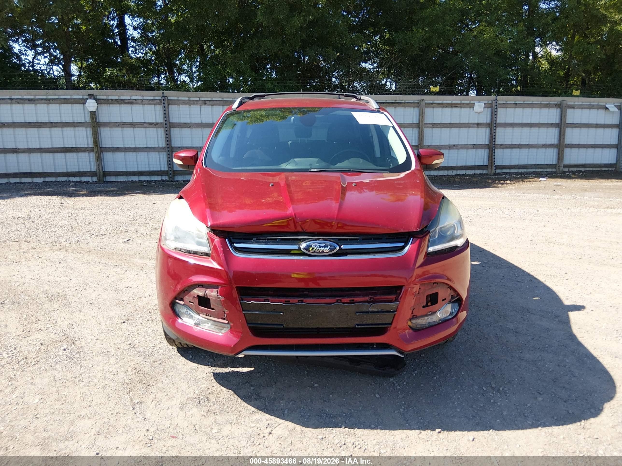 2013 Ford Escape Titanium Red vin: 1FMCU9J99DUB93410