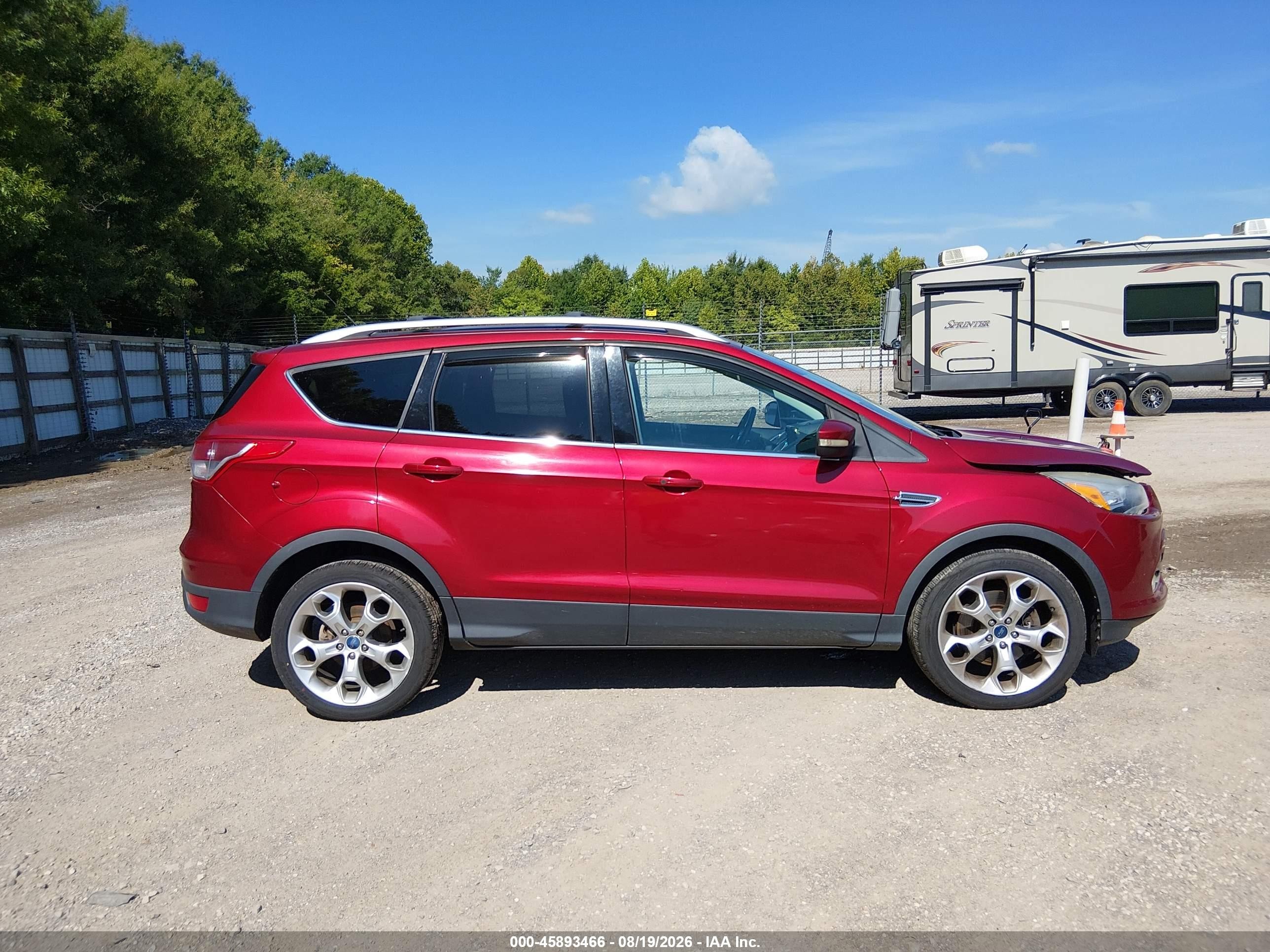 2013 Ford Escape Titanium Red vin: 1FMCU9J99DUB93410