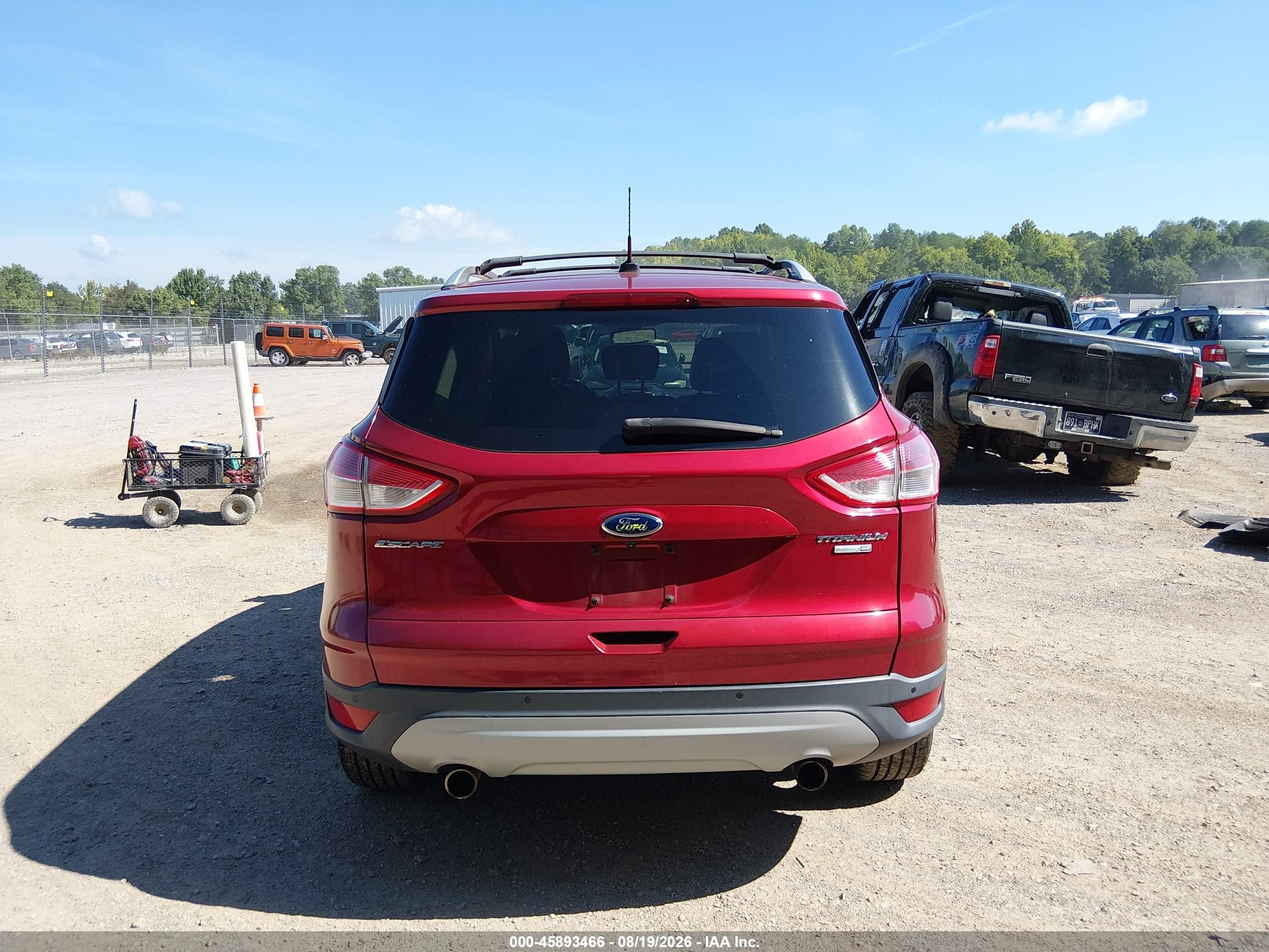 2013 Ford Escape Titanium Red vin: 1FMCU9J99DUB93410