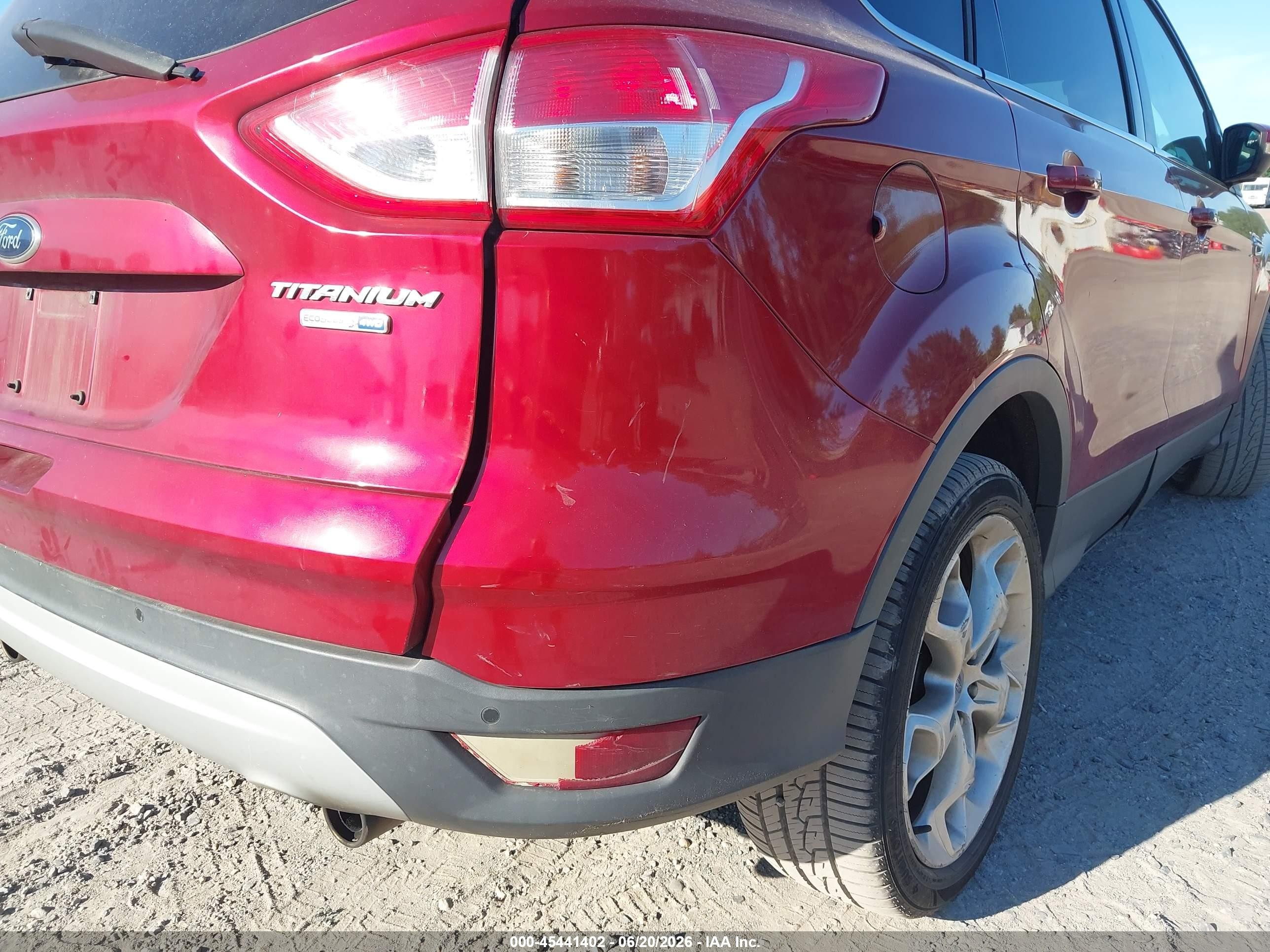 2013 Ford Escape Titanium Burgundy vin: 1FMCU9J99DUC30763