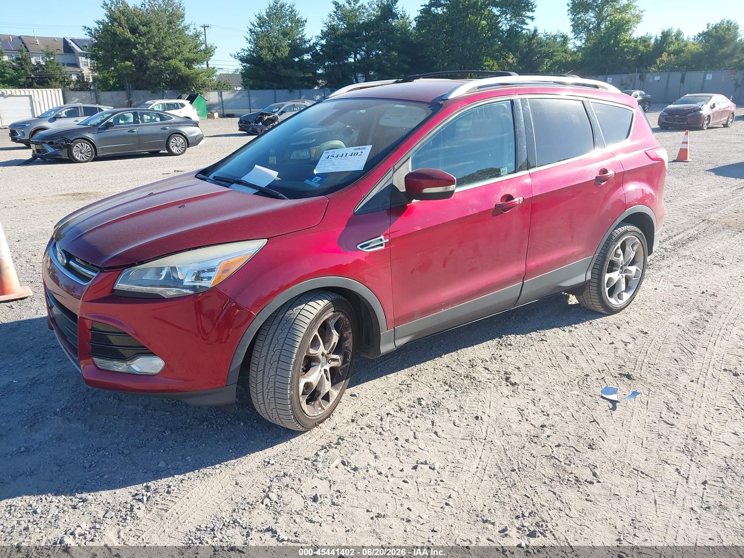 2013 Ford Escape Titanium Burgundy vin: 1FMCU9J99DUC30763