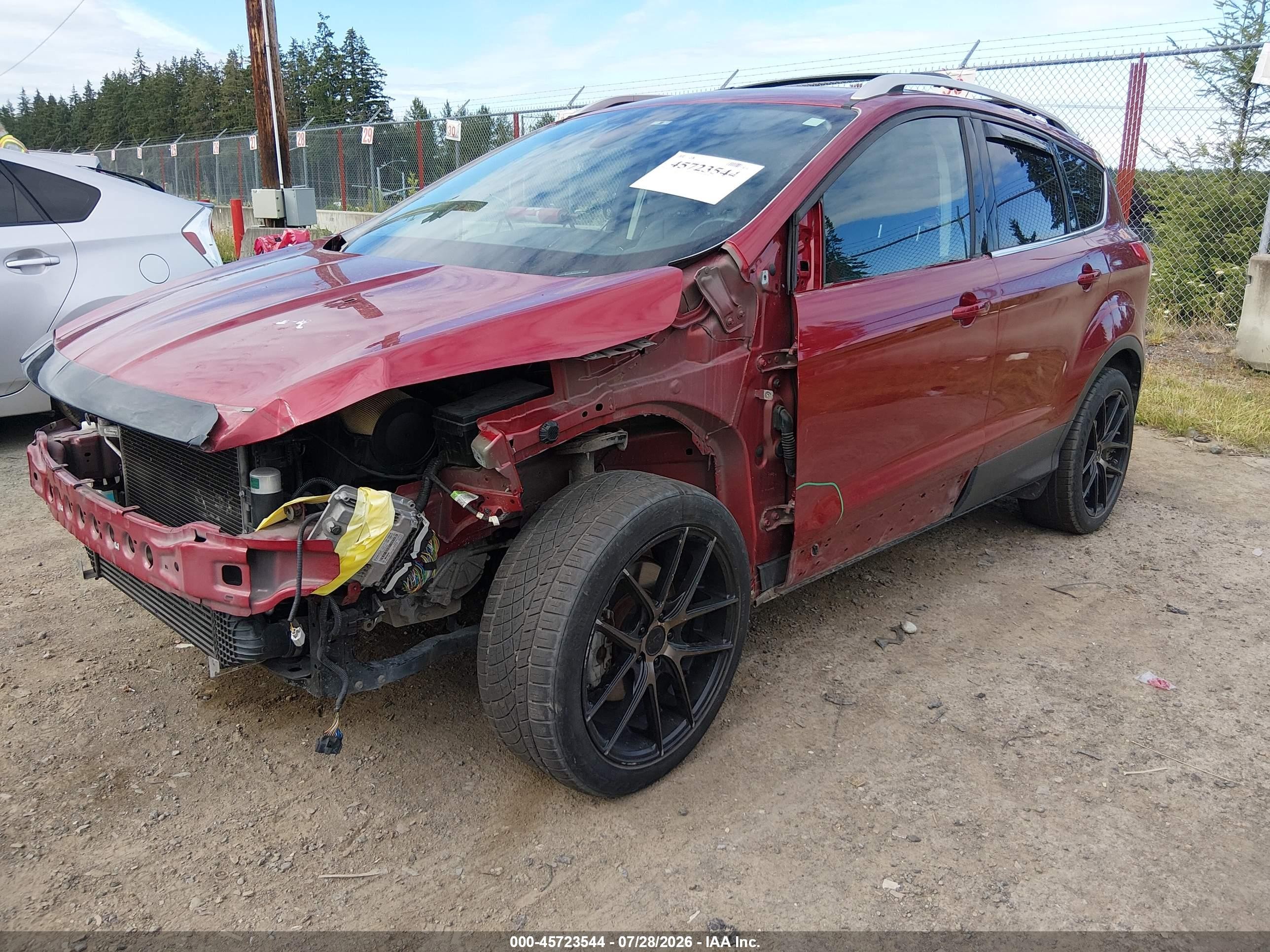 2013 Ford Escape Titanium Red vin: 1FMCU9J99DUC36496
