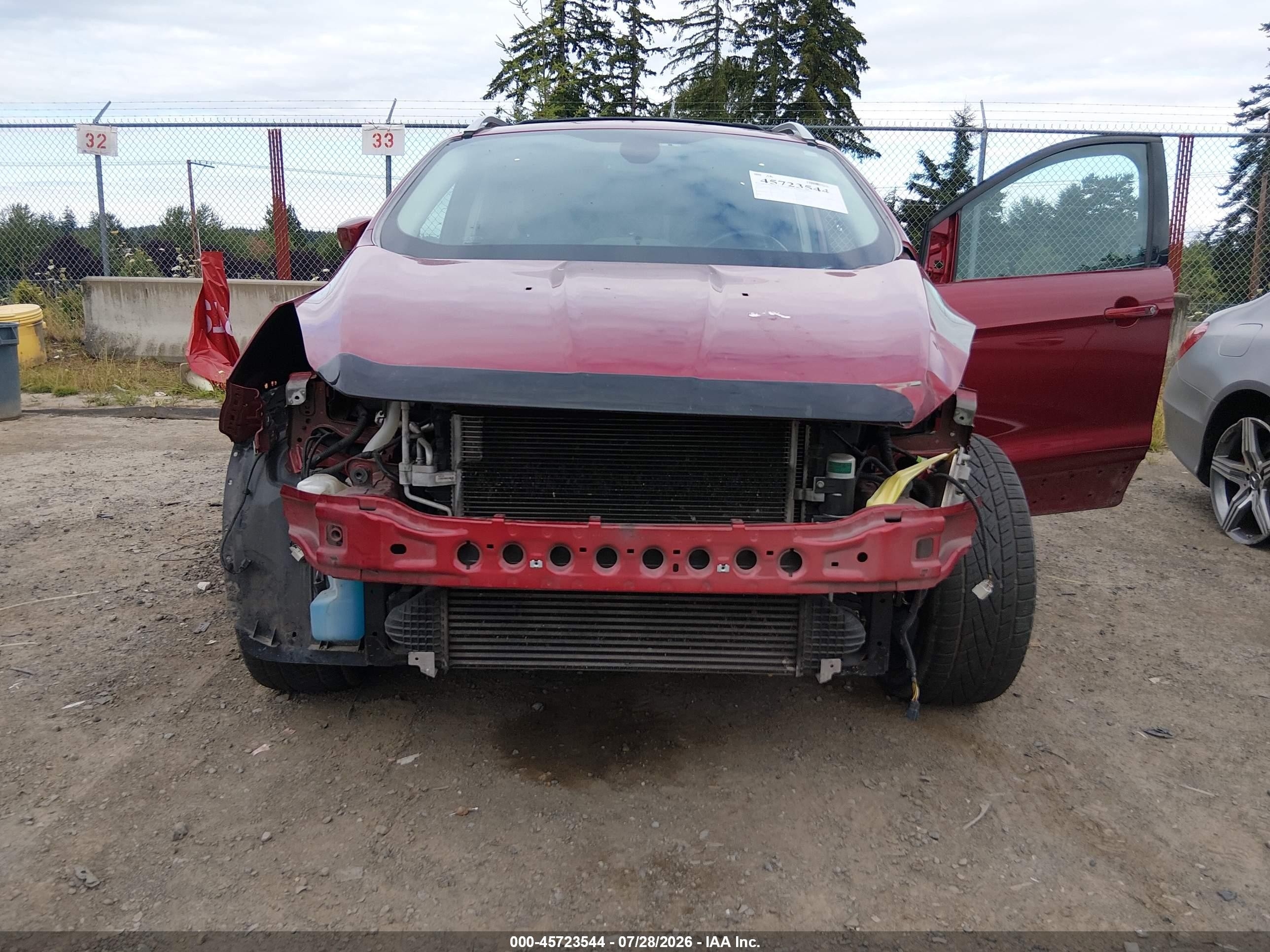 2013 Ford Escape Titanium Red vin: 1FMCU9J99DUC36496
