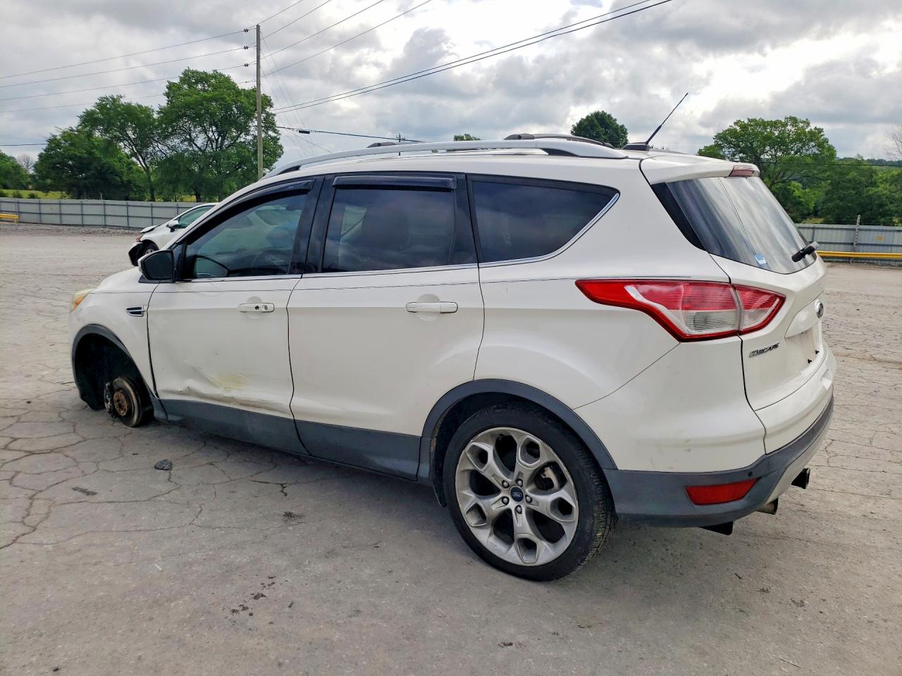 2013 Ford Escape Titanium White vin: 1FMCU9J99DUD14467