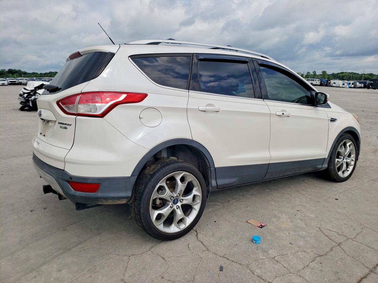 2013 Ford Escape Titanium White vin: 1FMCU9J99DUD14467