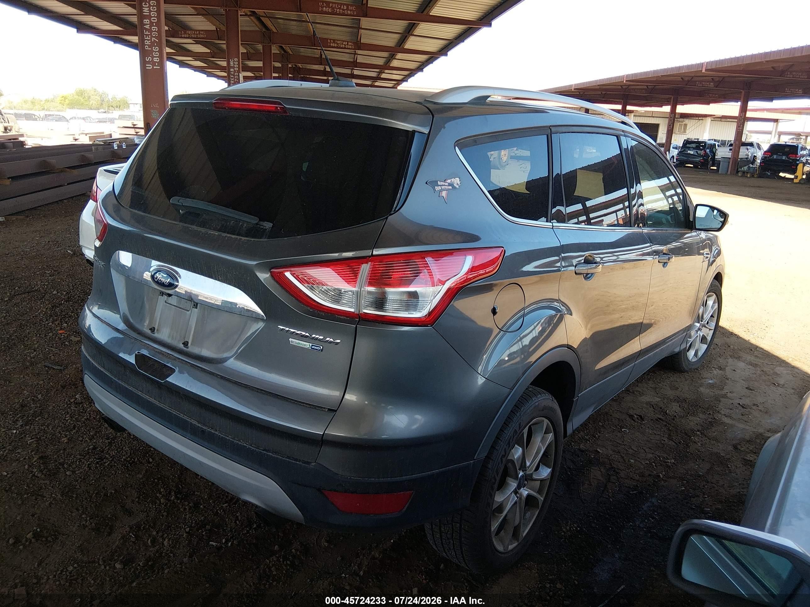 2014 Ford Escape Titanium Серый vin: 1FMCU9J99EUA19161