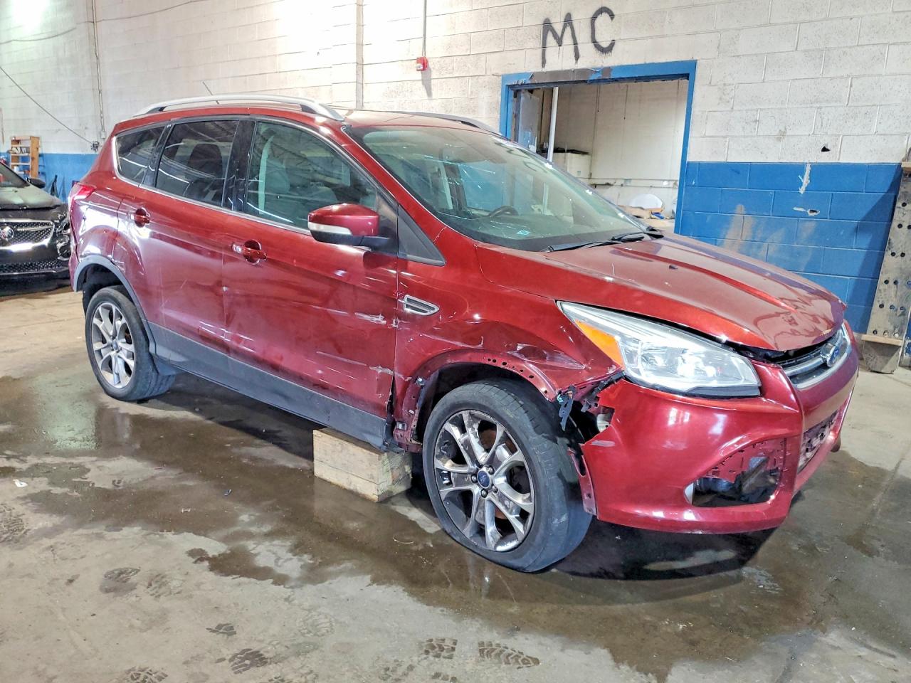 2014 Ford Escape Titanium Red vin: 1FMCU9J99EUA88173