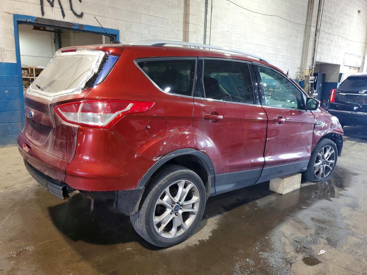 2014 Ford Escape Titanium Red vin: 1FMCU9J99EUA88173
