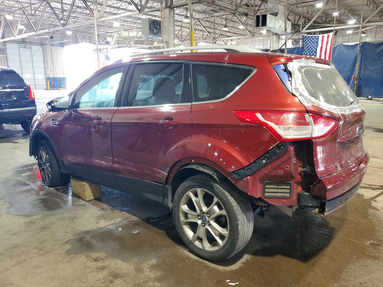 2014 Ford Escape Titanium Red vin: 1FMCU9J99EUA88173