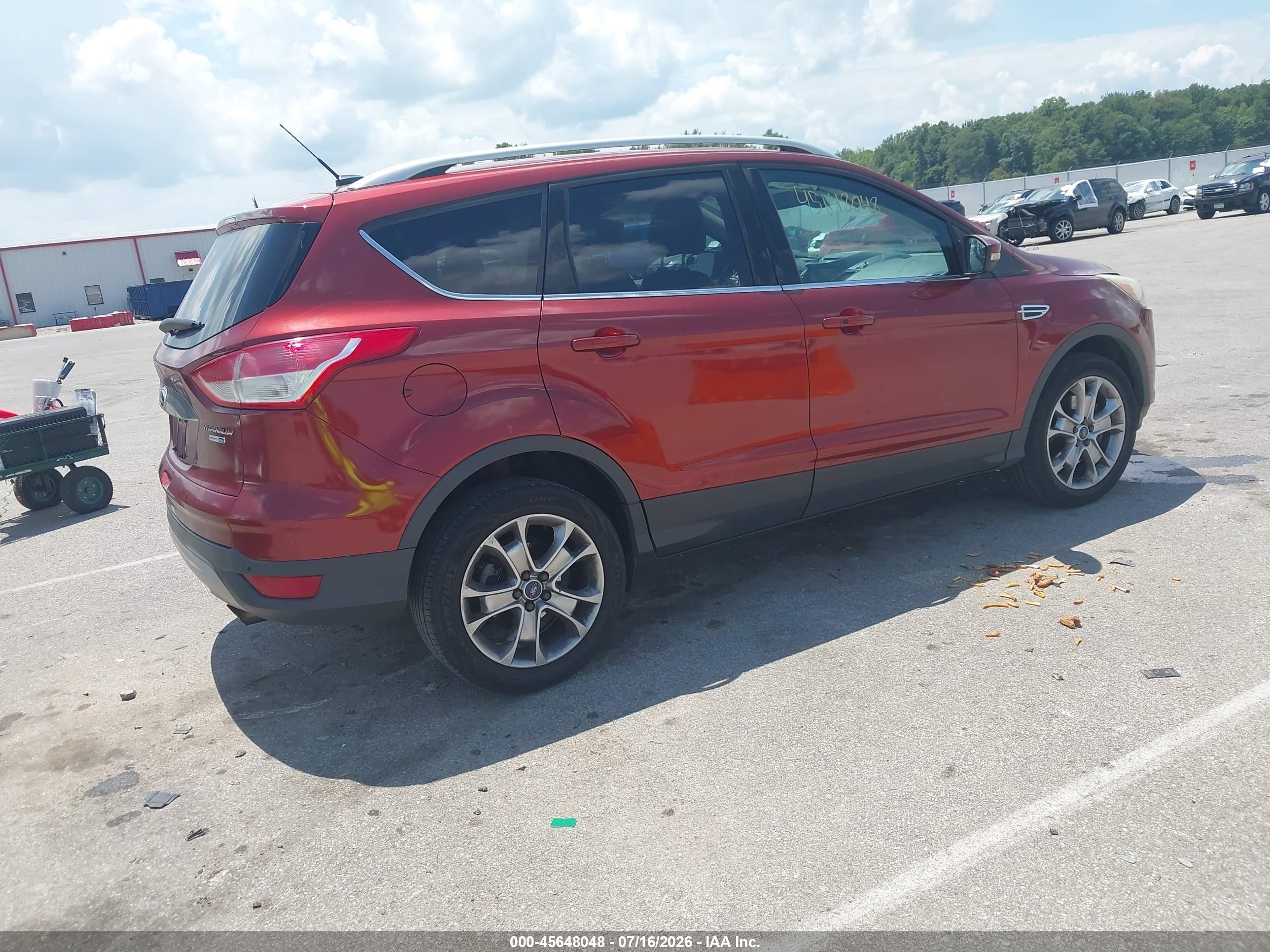 2014 Ford Escape Titanium Burgundy vin: 1FMCU9J99EUB03254