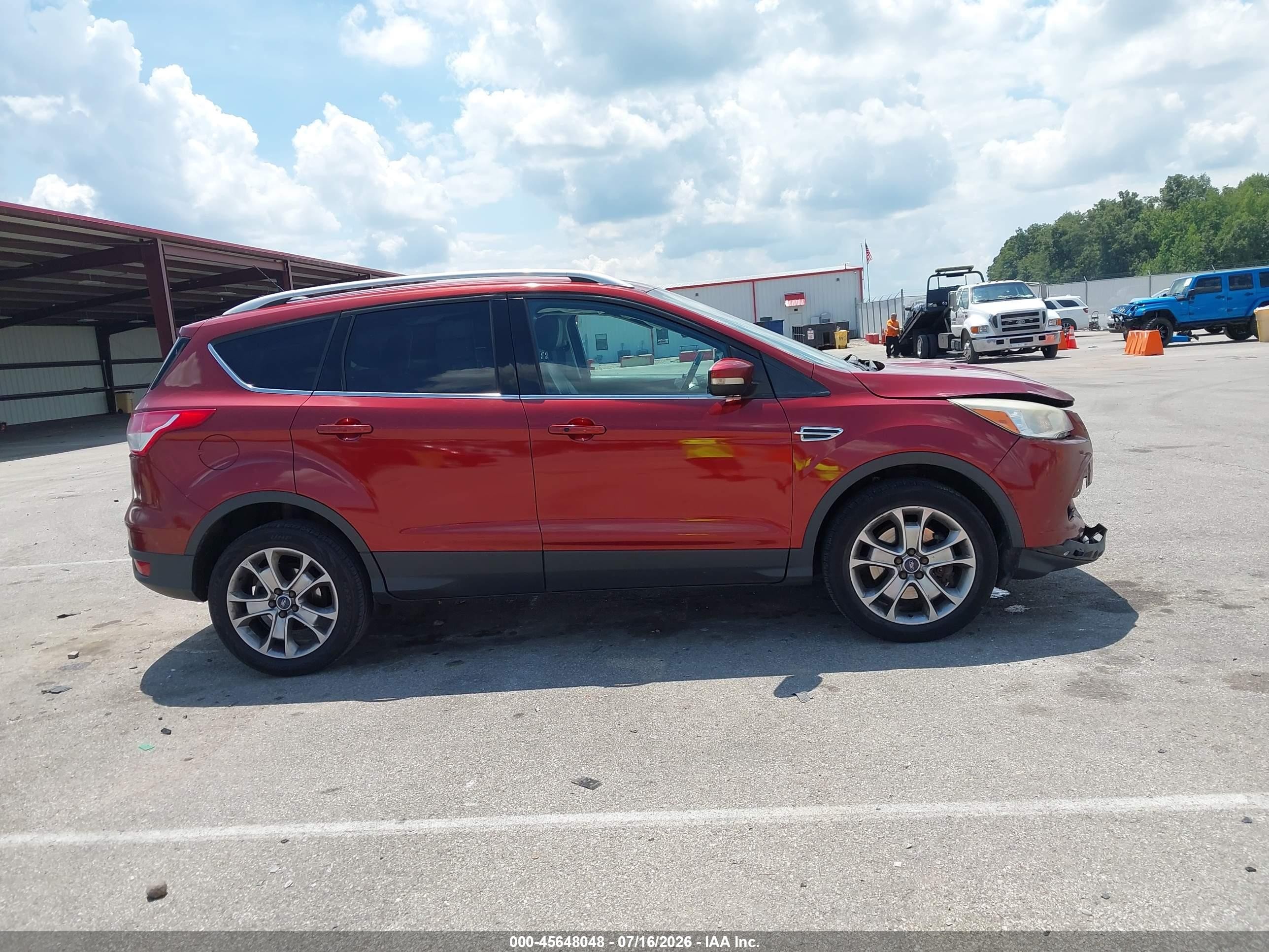 2014 Ford Escape Titanium Burgundy vin: 1FMCU9J99EUB03254