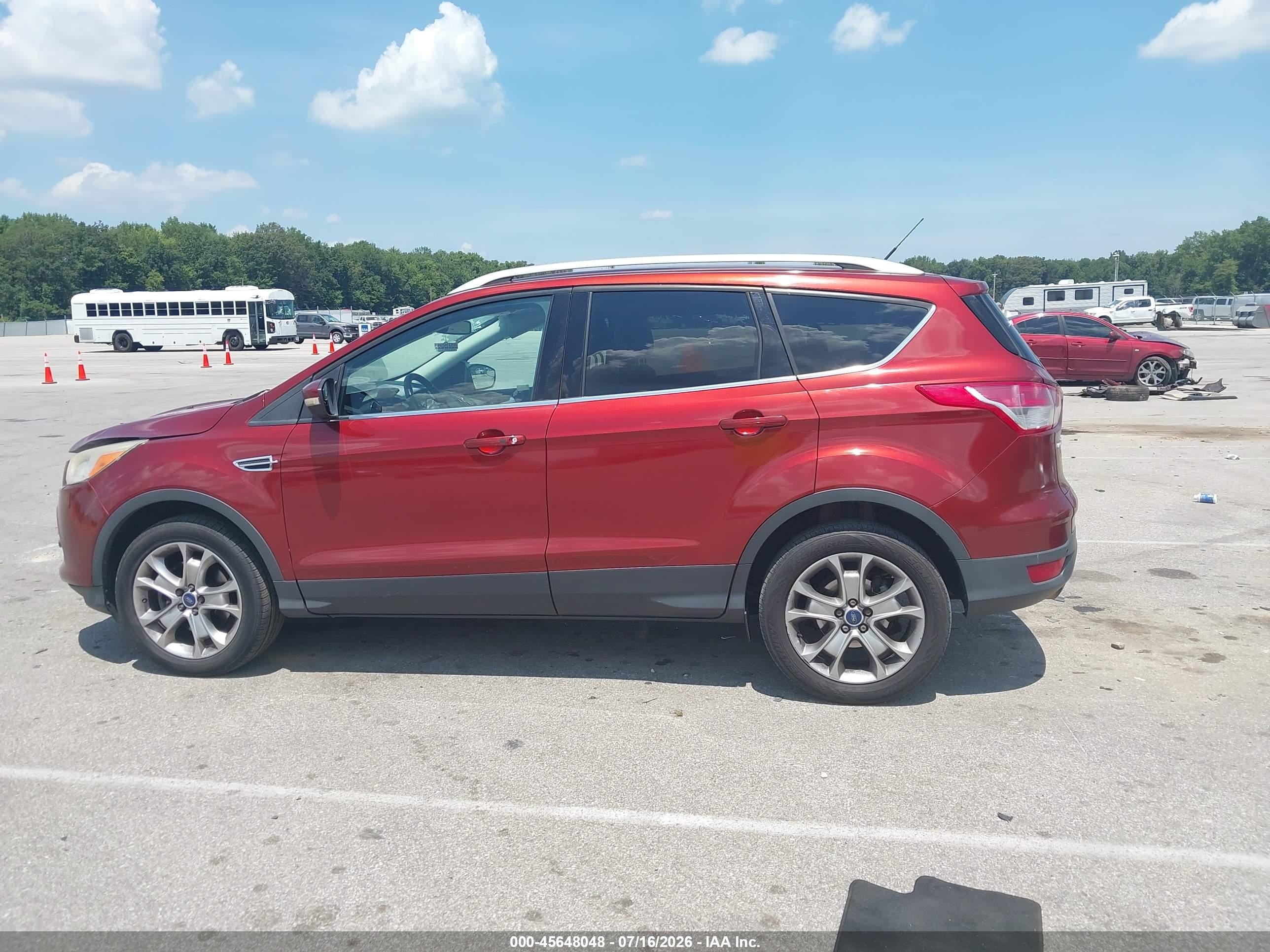 2014 Ford Escape Titanium Burgundy vin: 1FMCU9J99EUB03254