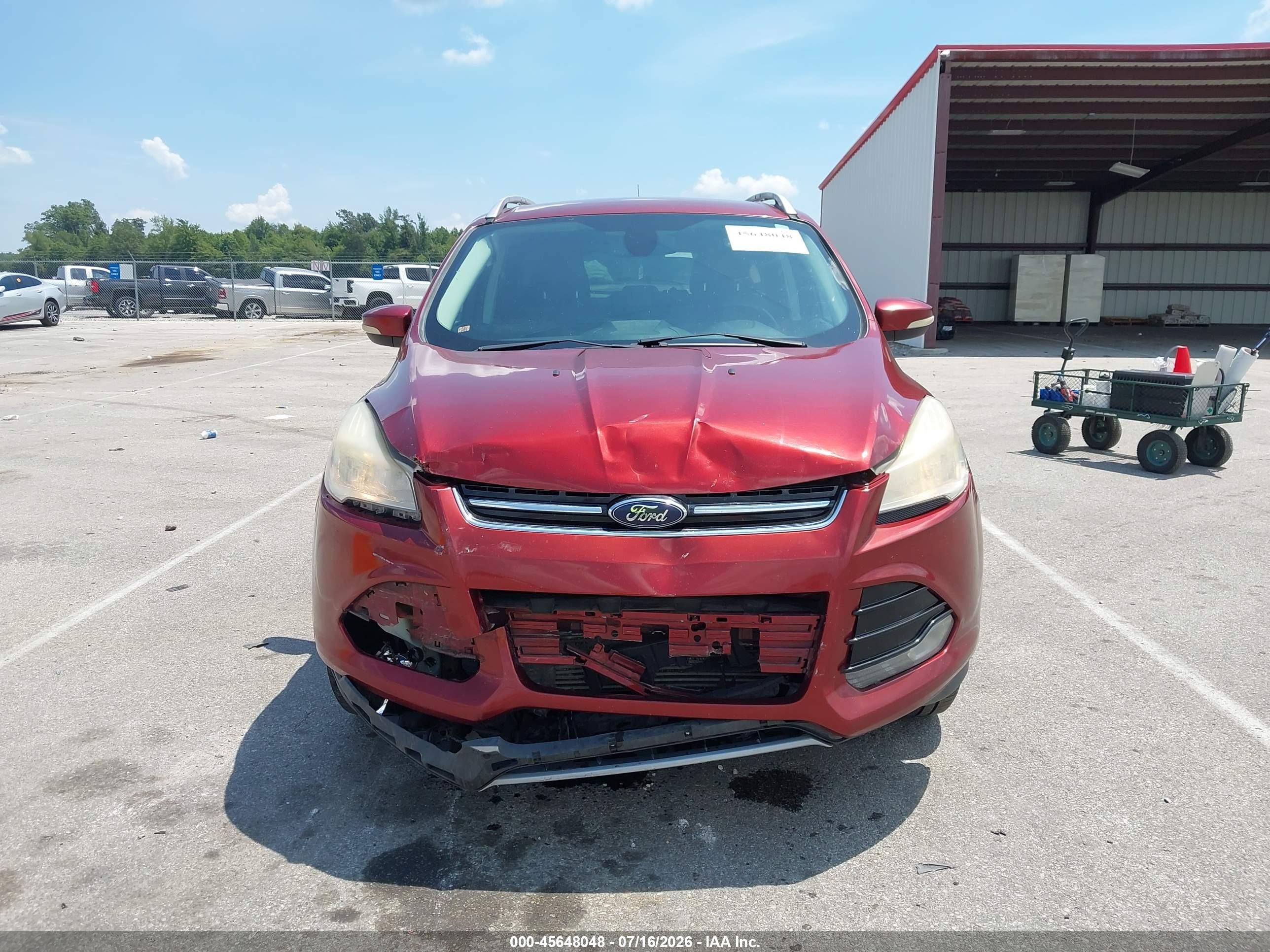 2014 Ford Escape Titanium Burgundy vin: 1FMCU9J99EUB03254