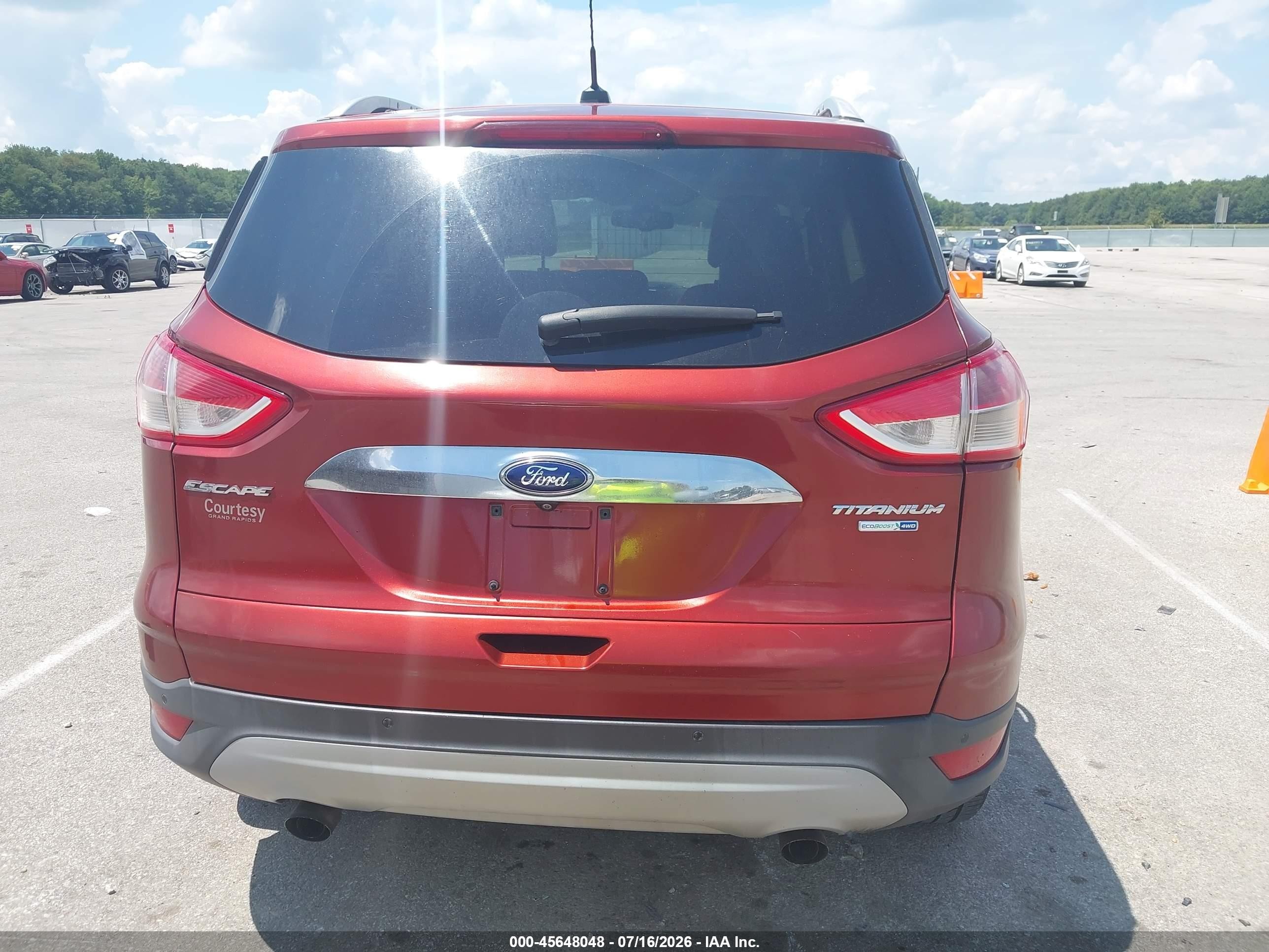 2014 Ford Escape Titanium Burgundy vin: 1FMCU9J99EUB03254