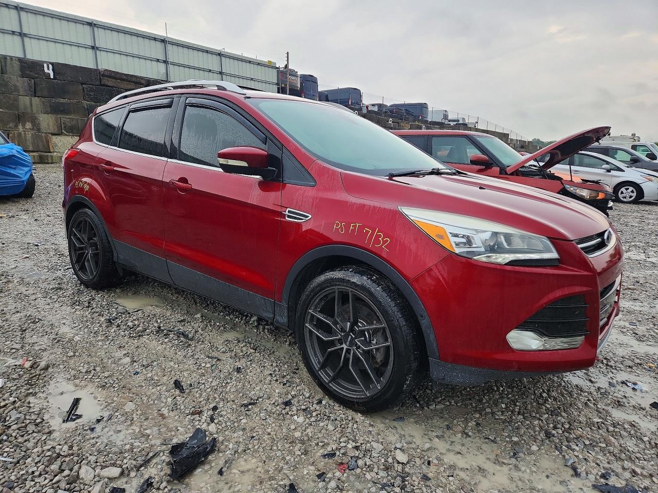 2014 Ford Escape Titanium Burgundy vin: 1FMCU9J99EUB13556