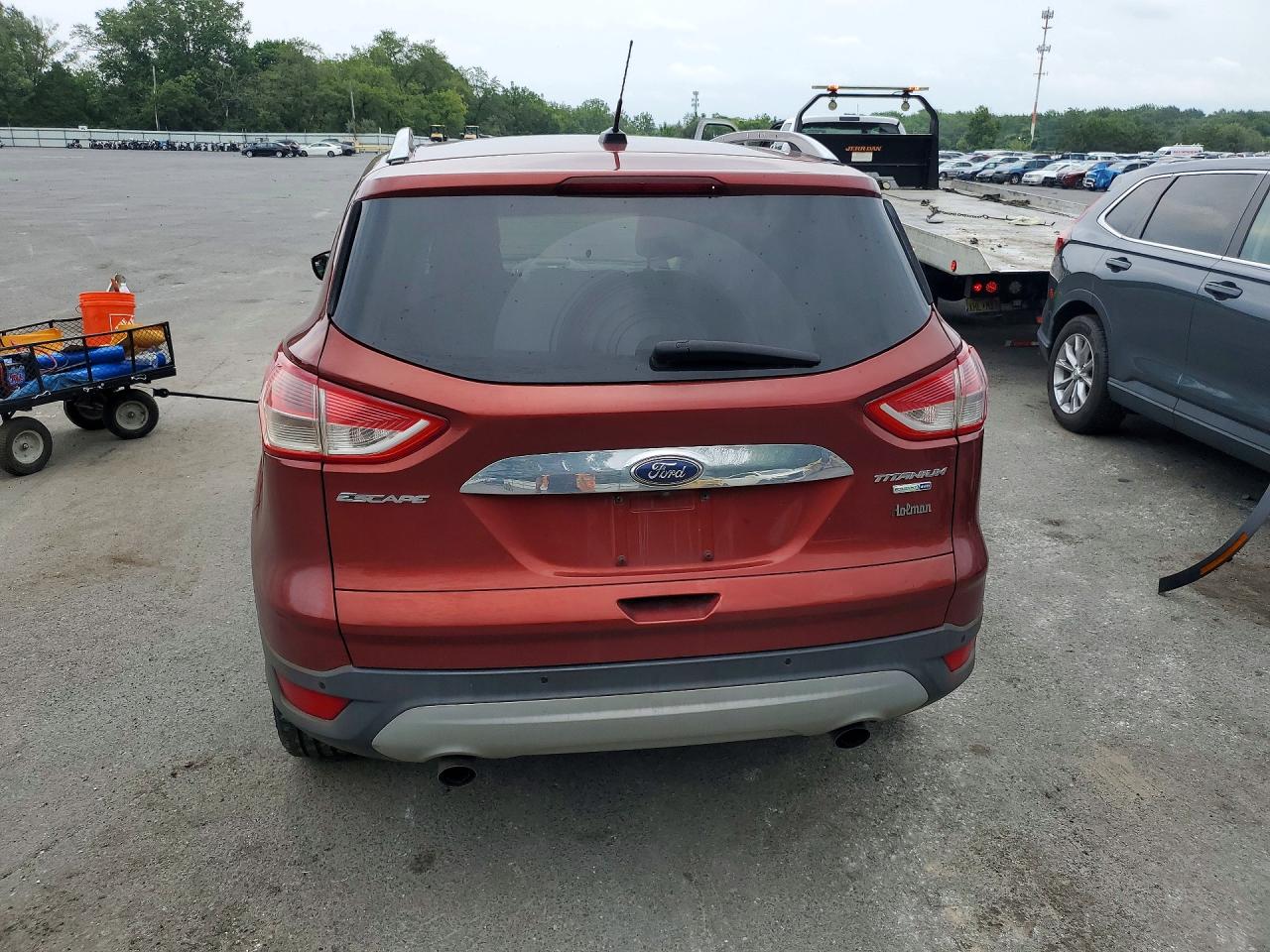 2014 Ford Escape Titanium Red vin: 1FMCU9J99EUB26193