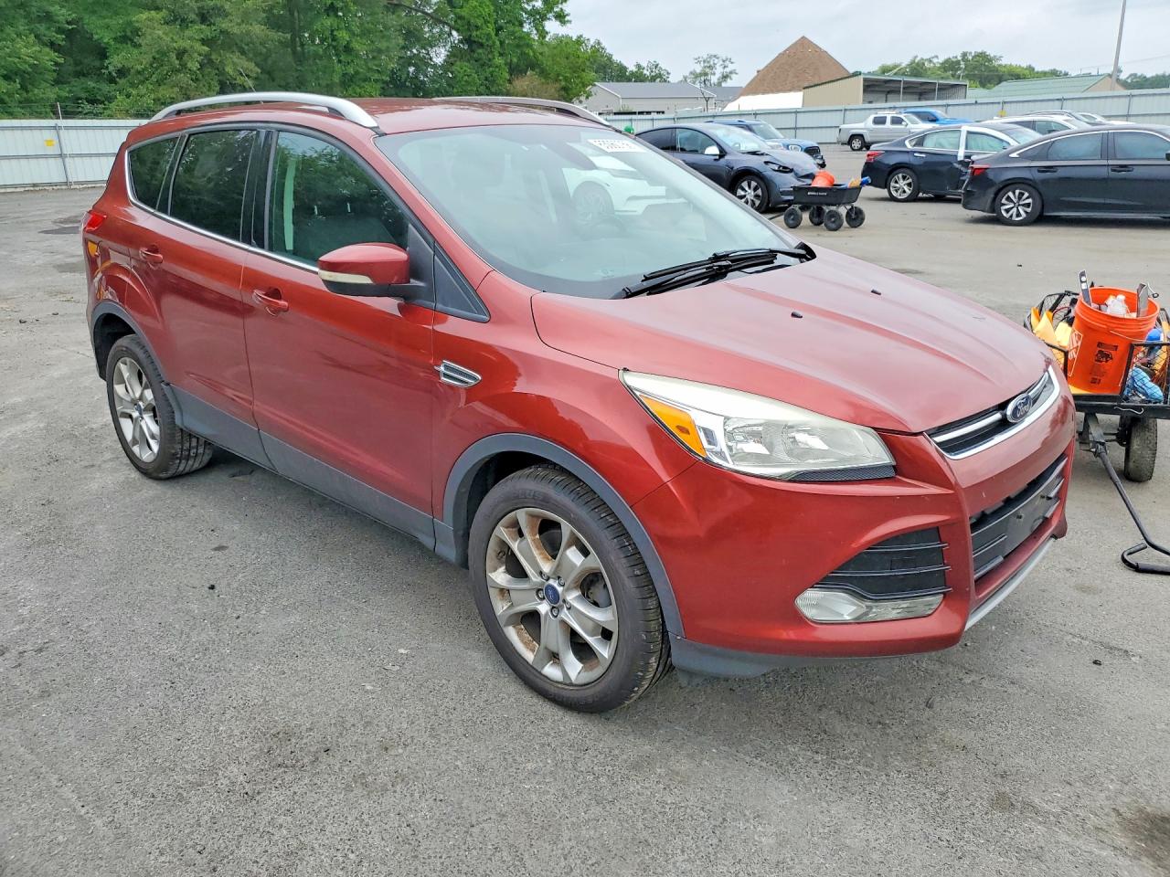 2014 Ford Escape Titanium Red vin: 1FMCU9J99EUB26193