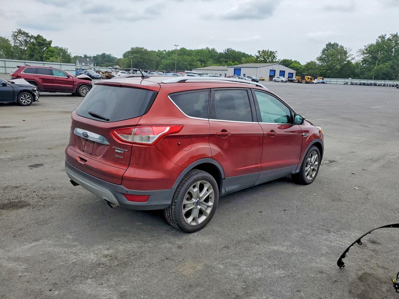 2014 Ford Escape Titanium Red vin: 1FMCU9J99EUB26193
