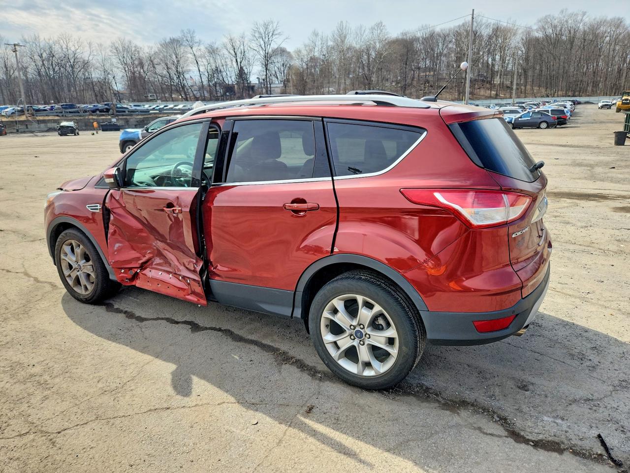 2014 Ford Escape Titanium Maroon vin: 1FMCU9J99EUB37047