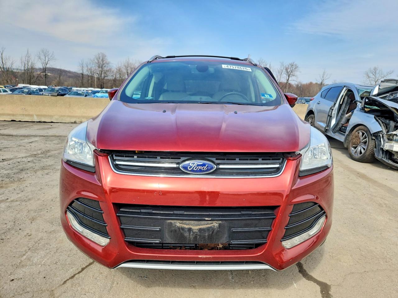2014 Ford Escape Titanium Maroon vin: 1FMCU9J99EUB37047