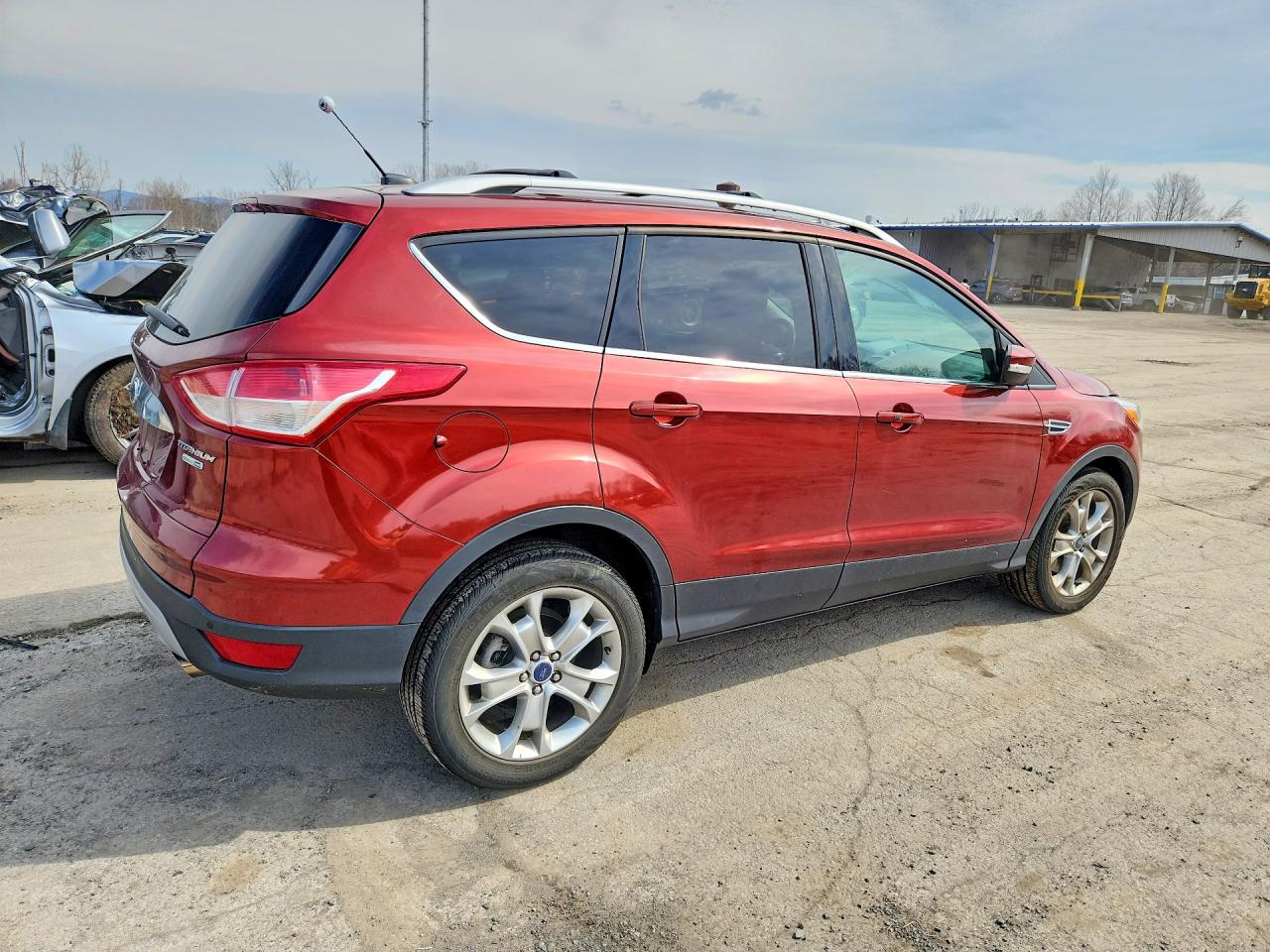 2014 Ford Escape Titanium Maroon vin: 1FMCU9J99EUB37047