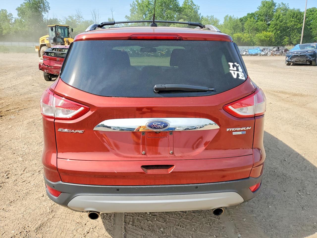 2014 Ford Escape Titanium Red vin: 1FMCU9J99EUB70940