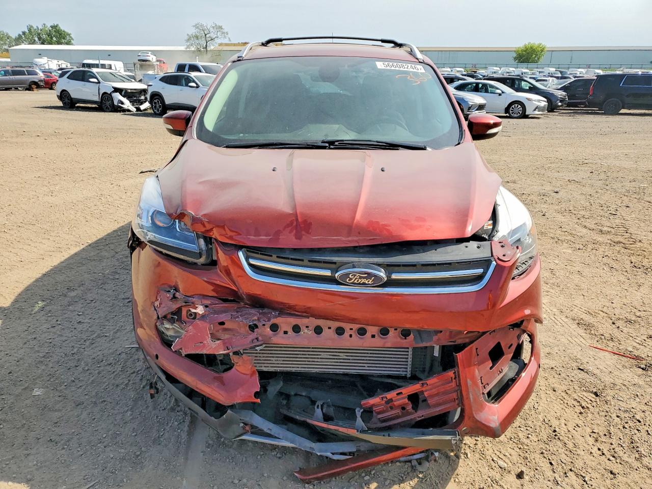2014 Ford Escape Titanium Red vin: 1FMCU9J99EUB70940