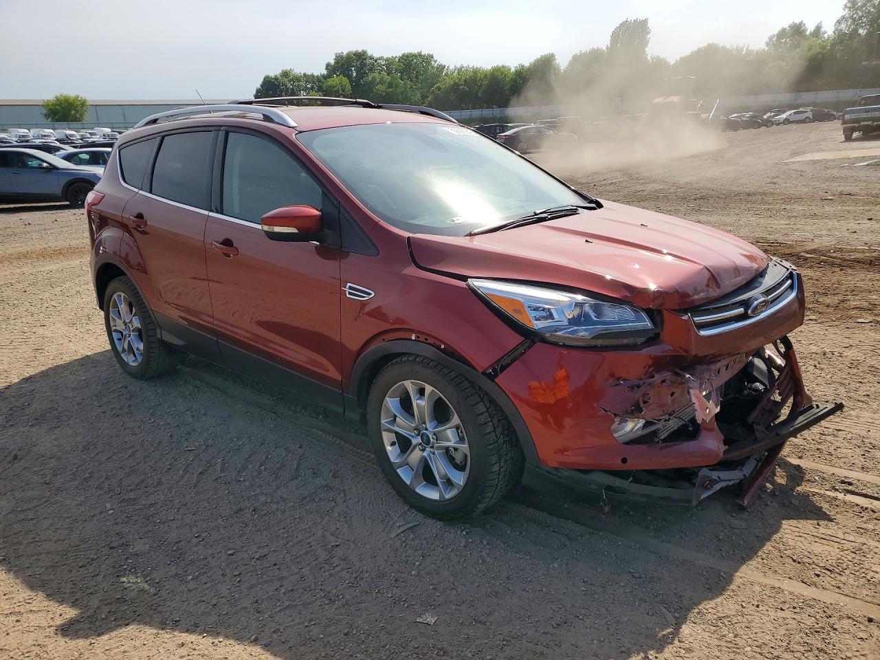 2014 Ford Escape Titanium Red vin: 1FMCU9J99EUB70940