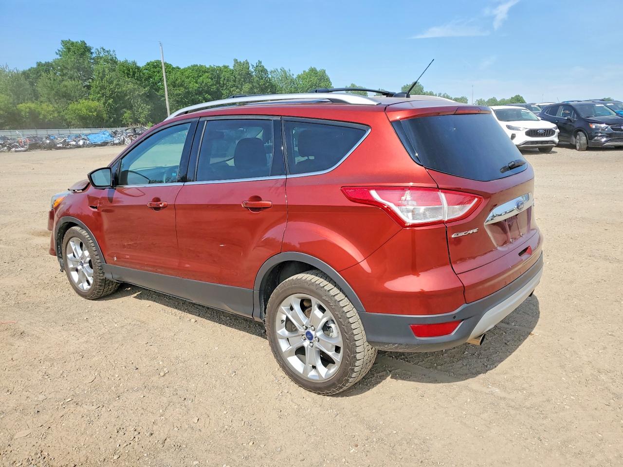 2014 Ford Escape Titanium Red vin: 1FMCU9J99EUB70940