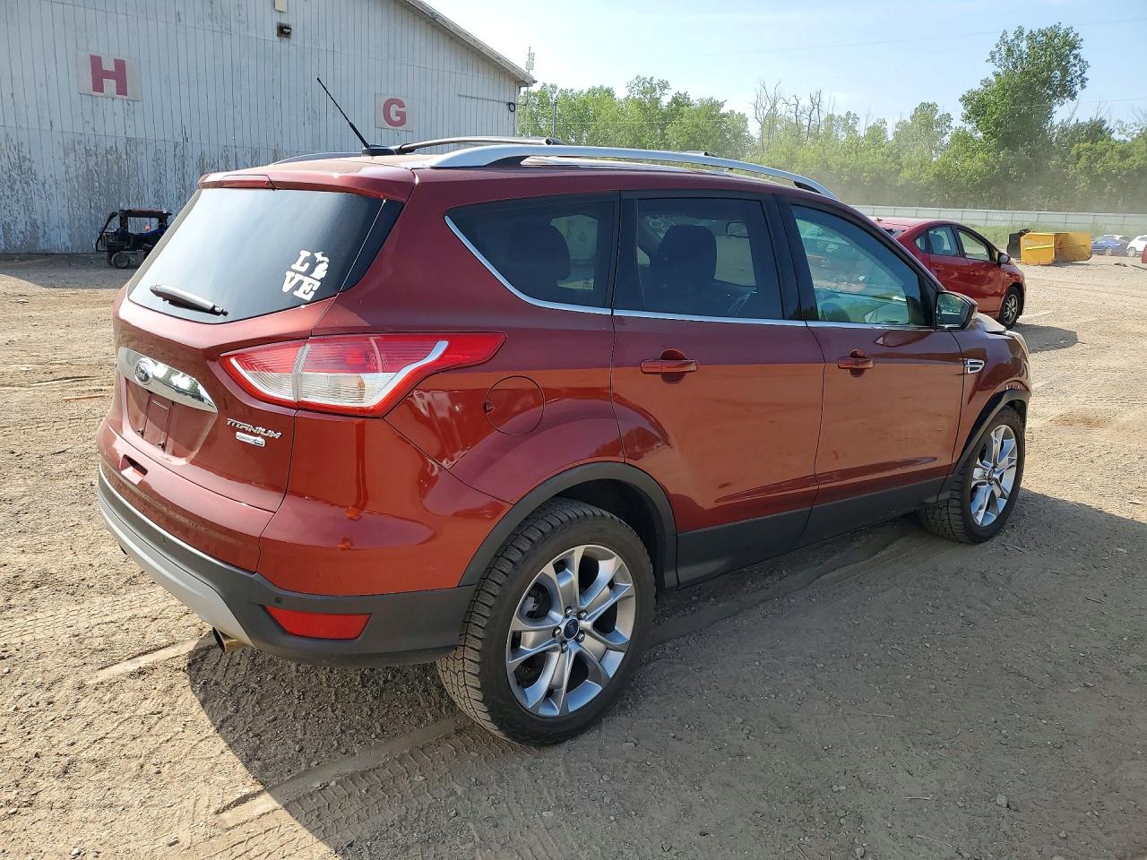 2014 Ford Escape Titanium Red vin: 1FMCU9J99EUB70940