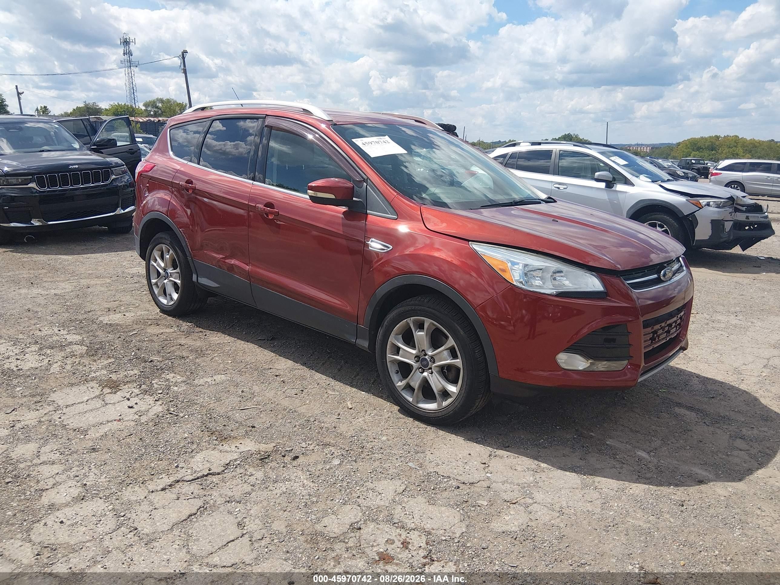 2014 Ford Escape Titanium Красный vin: 1FMCU9J99EUB95384