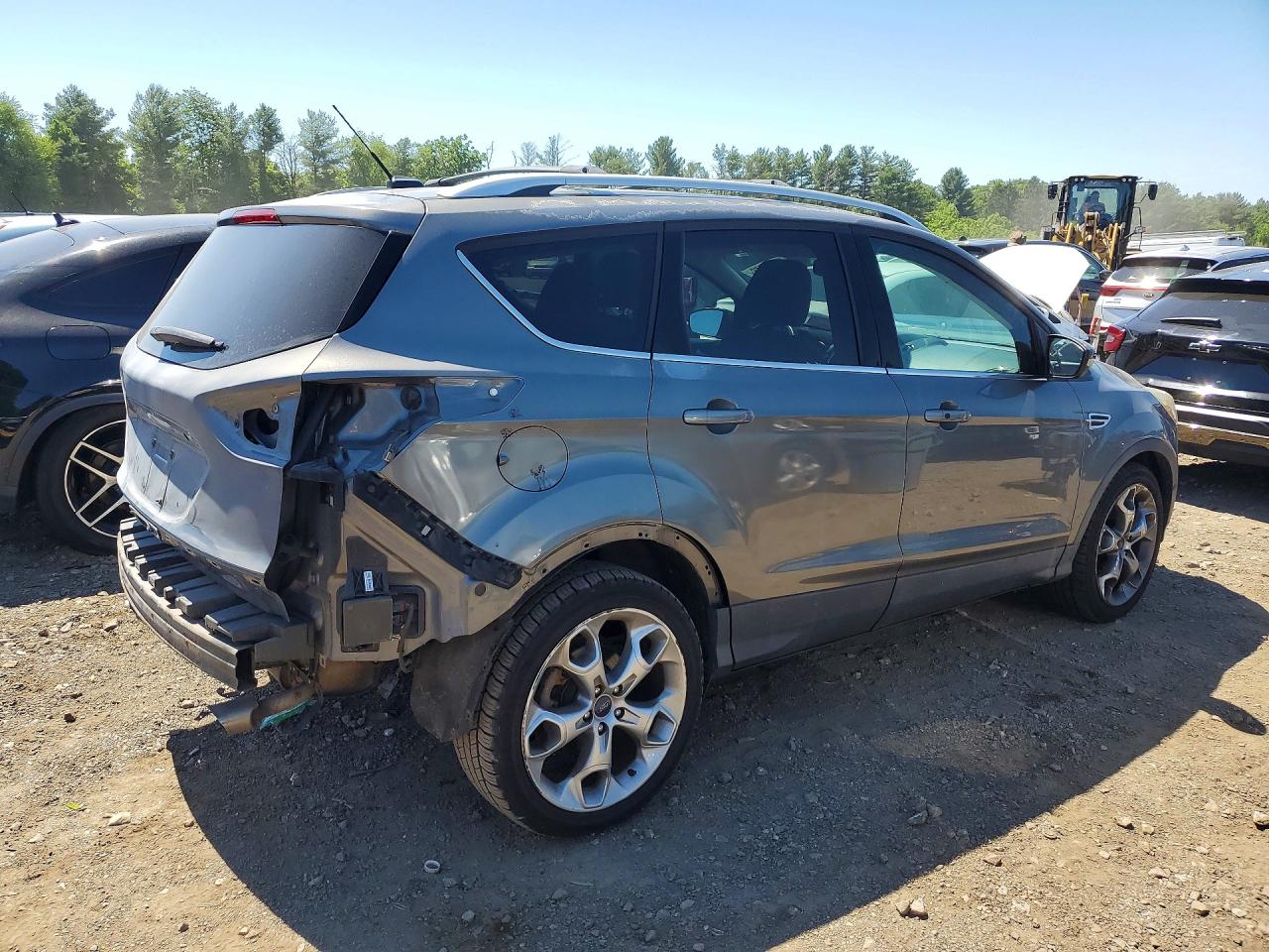 2014 Ford Escape Titanium Silver vin: 1FMCU9J99EUC26911