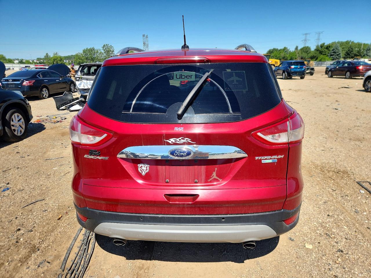 2014 Ford Escape Titanium Red vin: 1FMCU9J99EUD15992