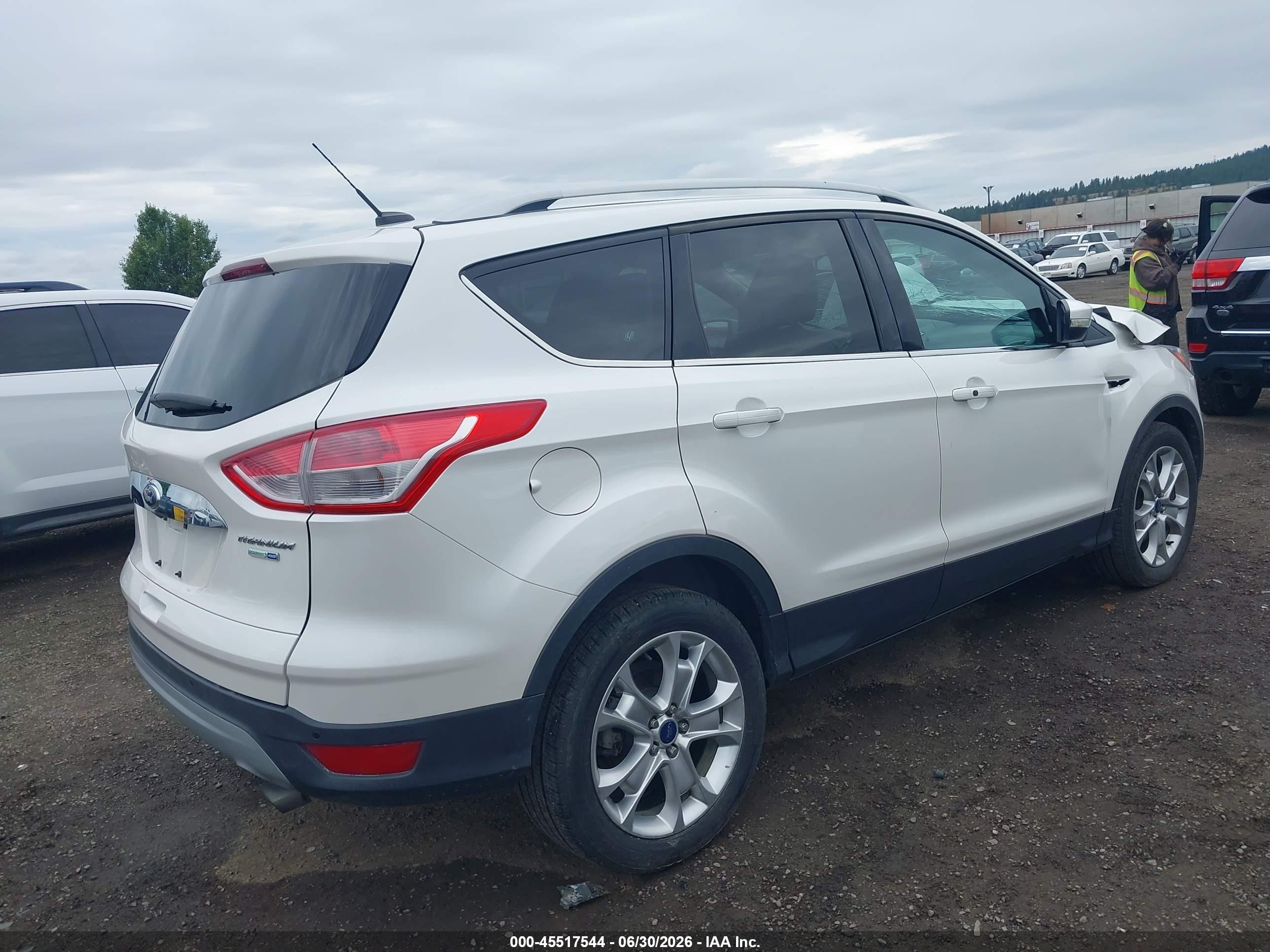 2014 Ford Escape Titanium Белый vin: 1FMCU9J99EUD32064