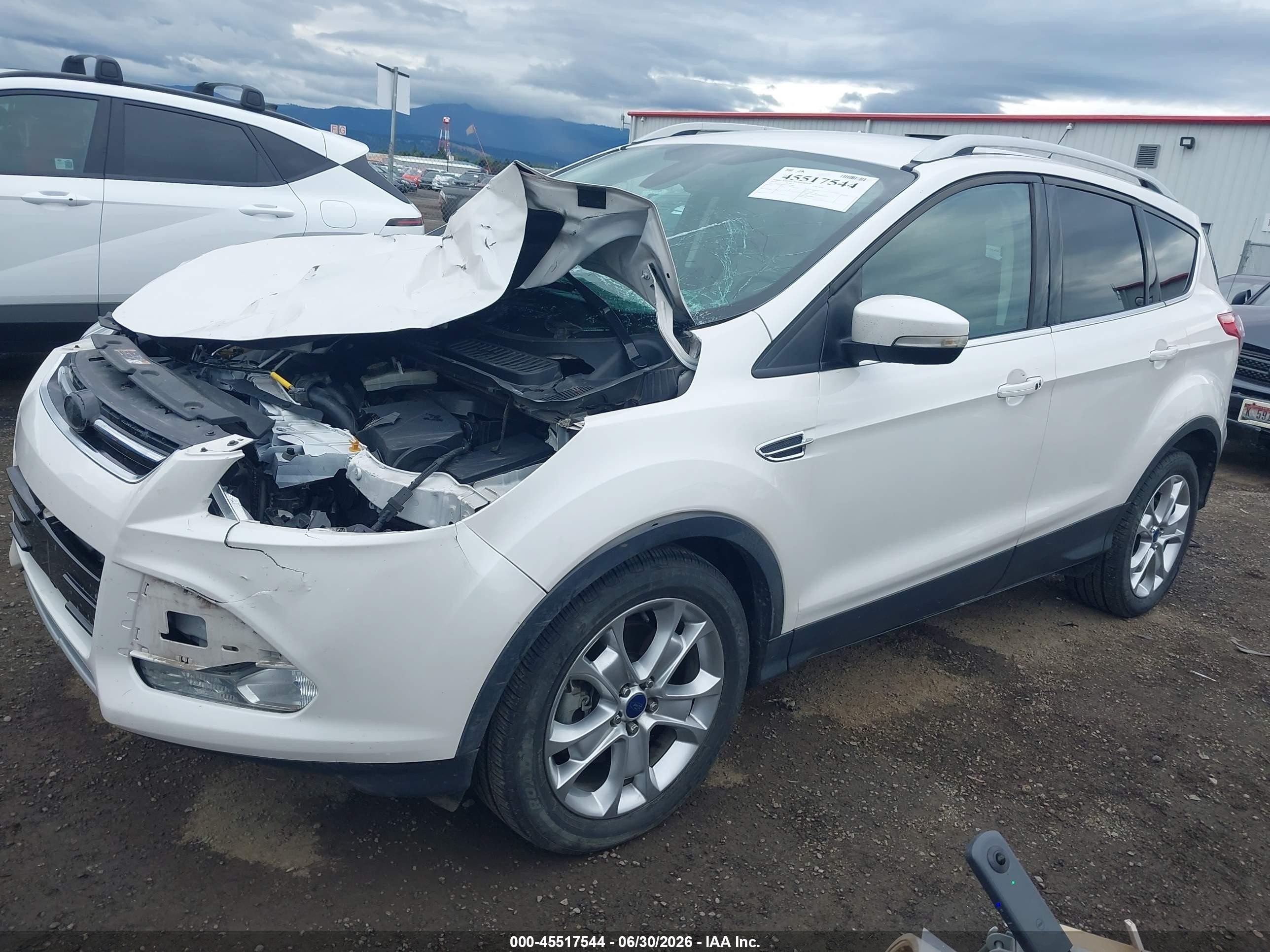 2014 Ford Escape Titanium Белый vin: 1FMCU9J99EUD32064