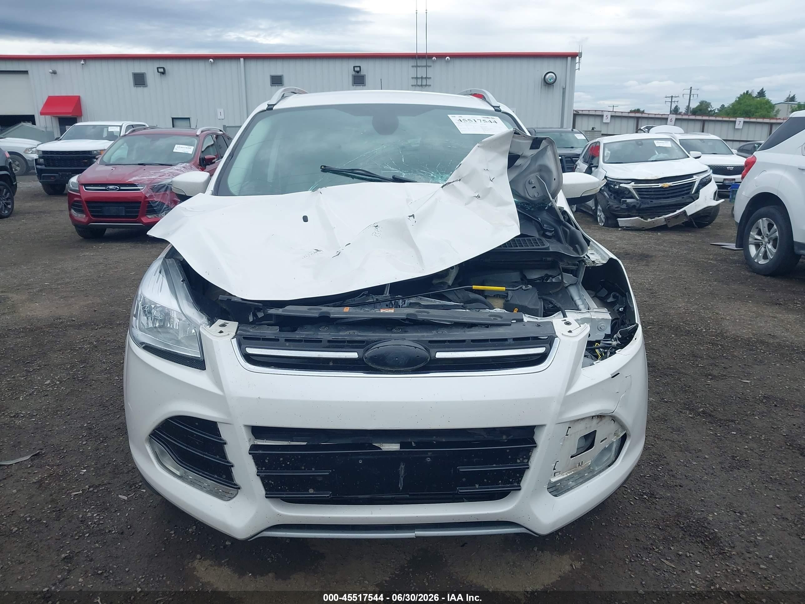 2014 Ford Escape Titanium Белый vin: 1FMCU9J99EUD32064