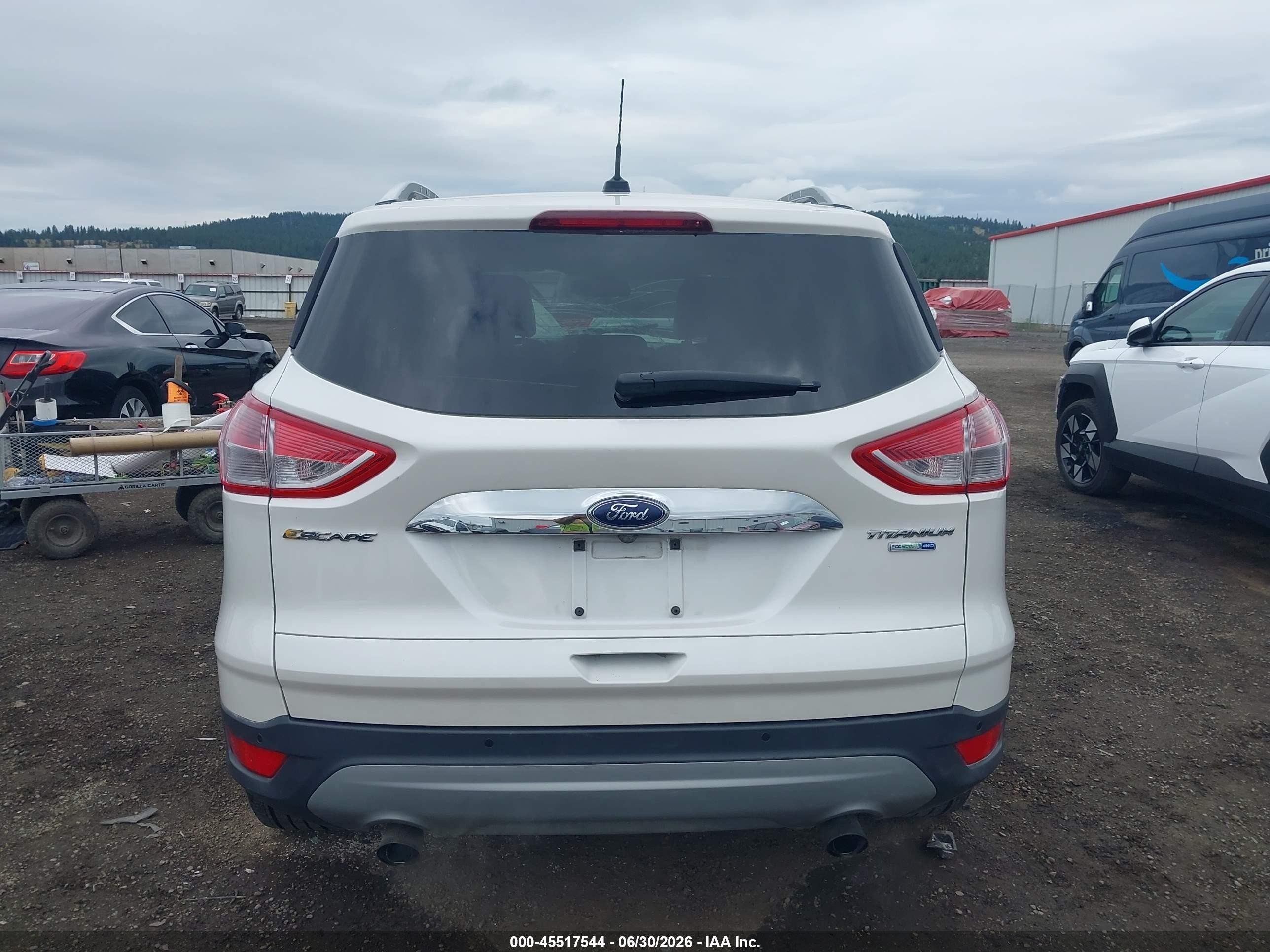 2014 Ford Escape Titanium Белый vin: 1FMCU9J99EUD32064