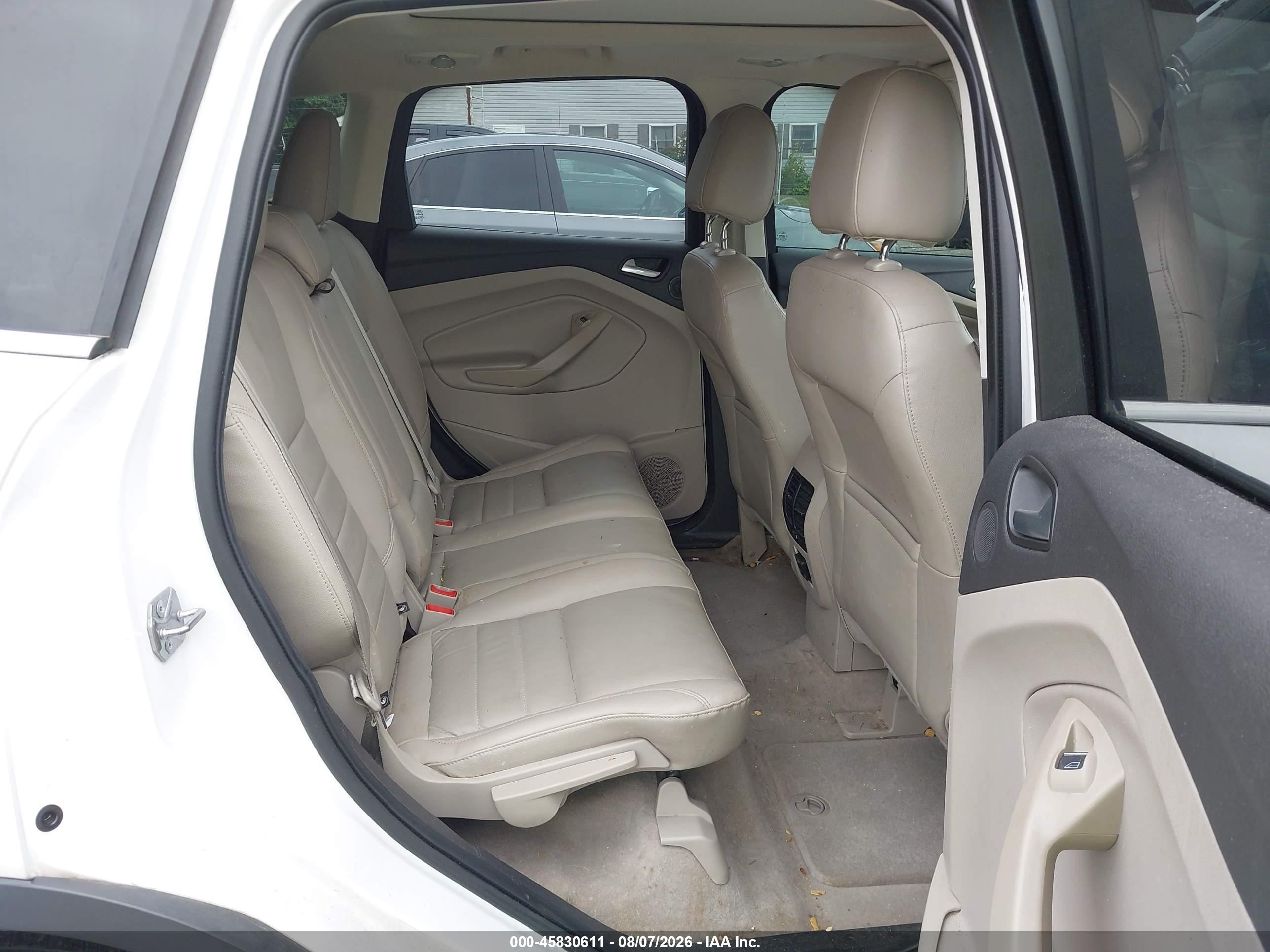 2014 Ford Escape Titanium White vin: 1FMCU9J99EUE45495