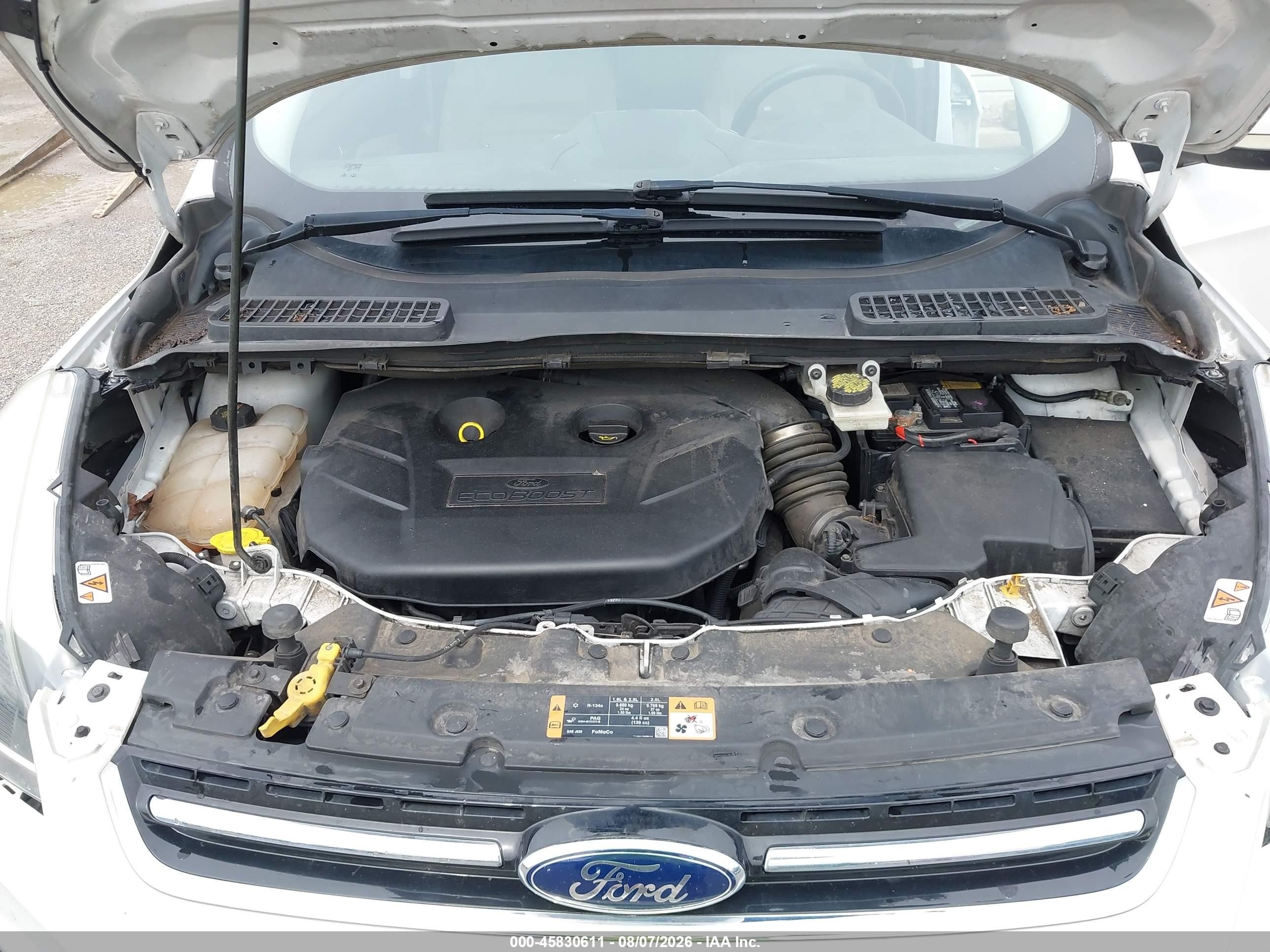 2014 Ford Escape Titanium White vin: 1FMCU9J99EUE45495