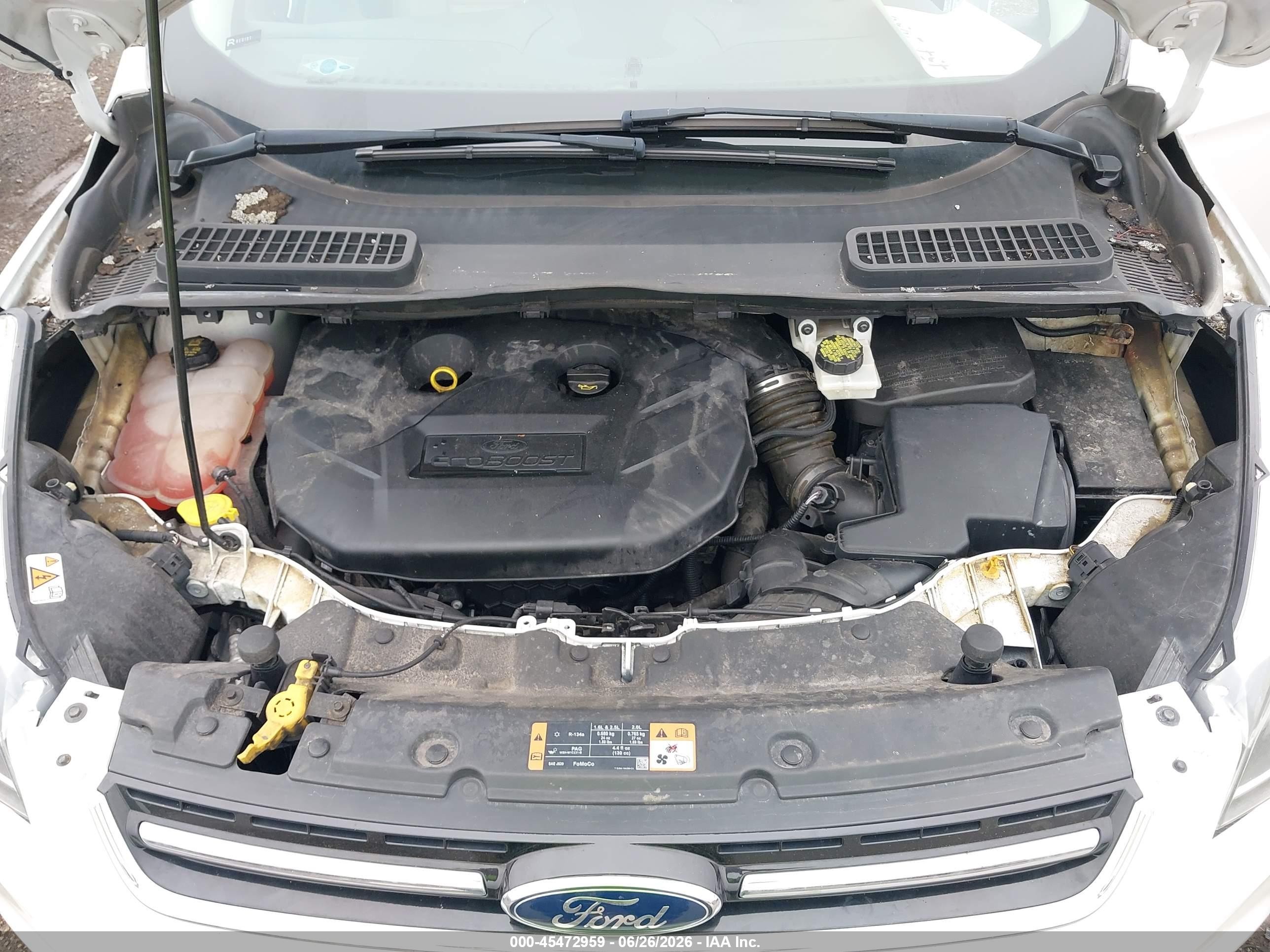 2015 Ford Escape Titanium Белый vin: 1FMCU9J99FUC02402