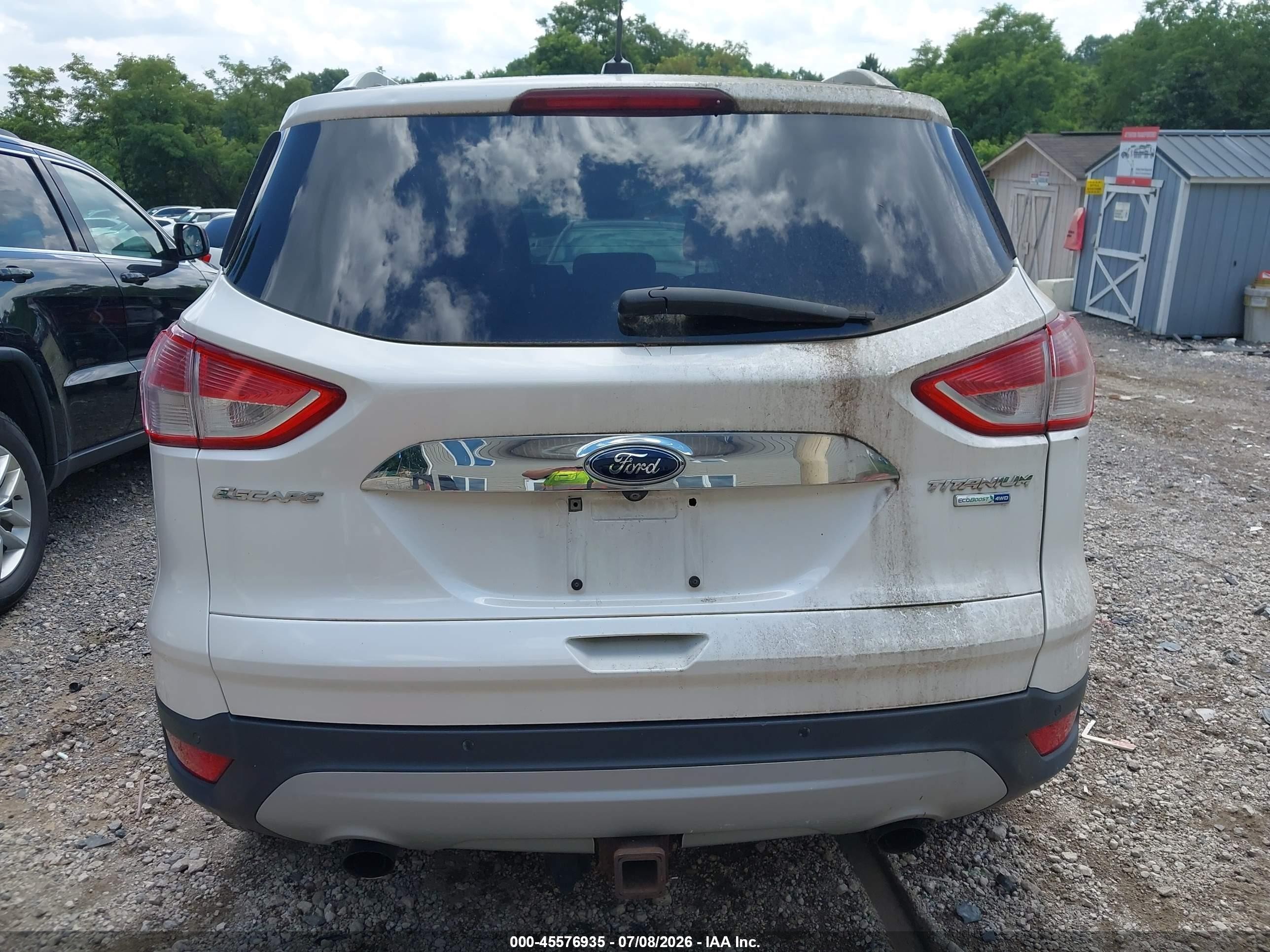 2015 Ford Escape Titanium White vin: 1FMCU9J99FUC75804
