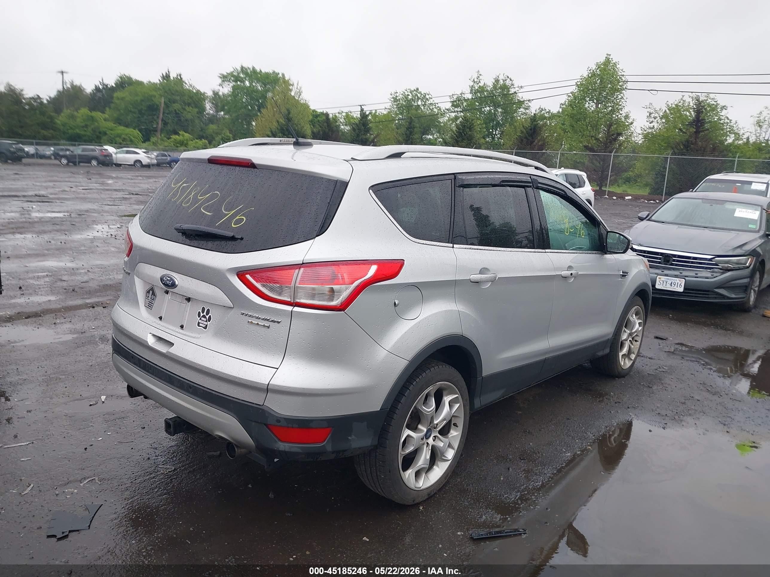 2013 Ford Escape Titanium Silver vin: 1FMCU9J9XDUA72174